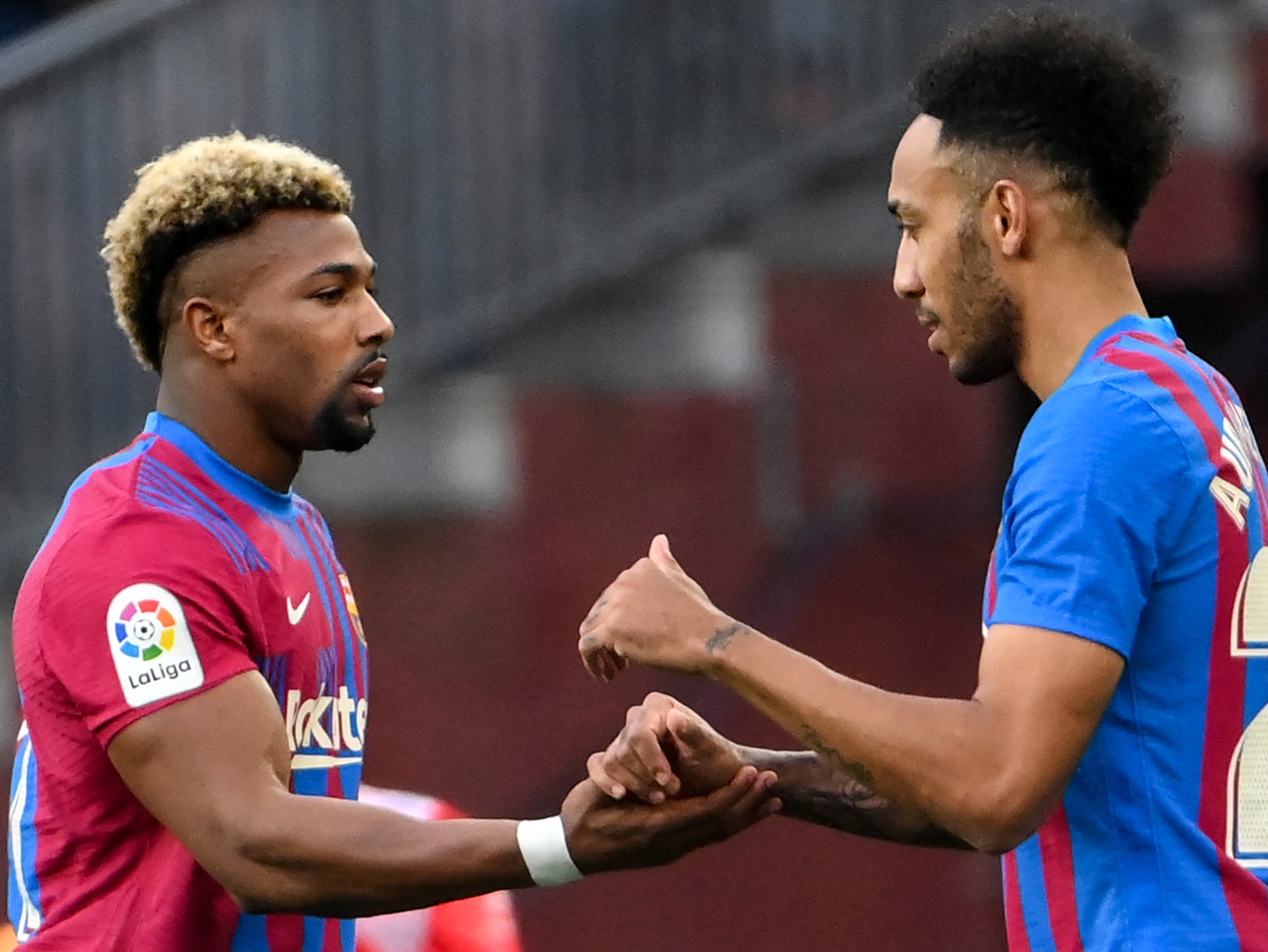 Barcelona signed Adama Traore and Pierre-Emerick Aubameyang in January