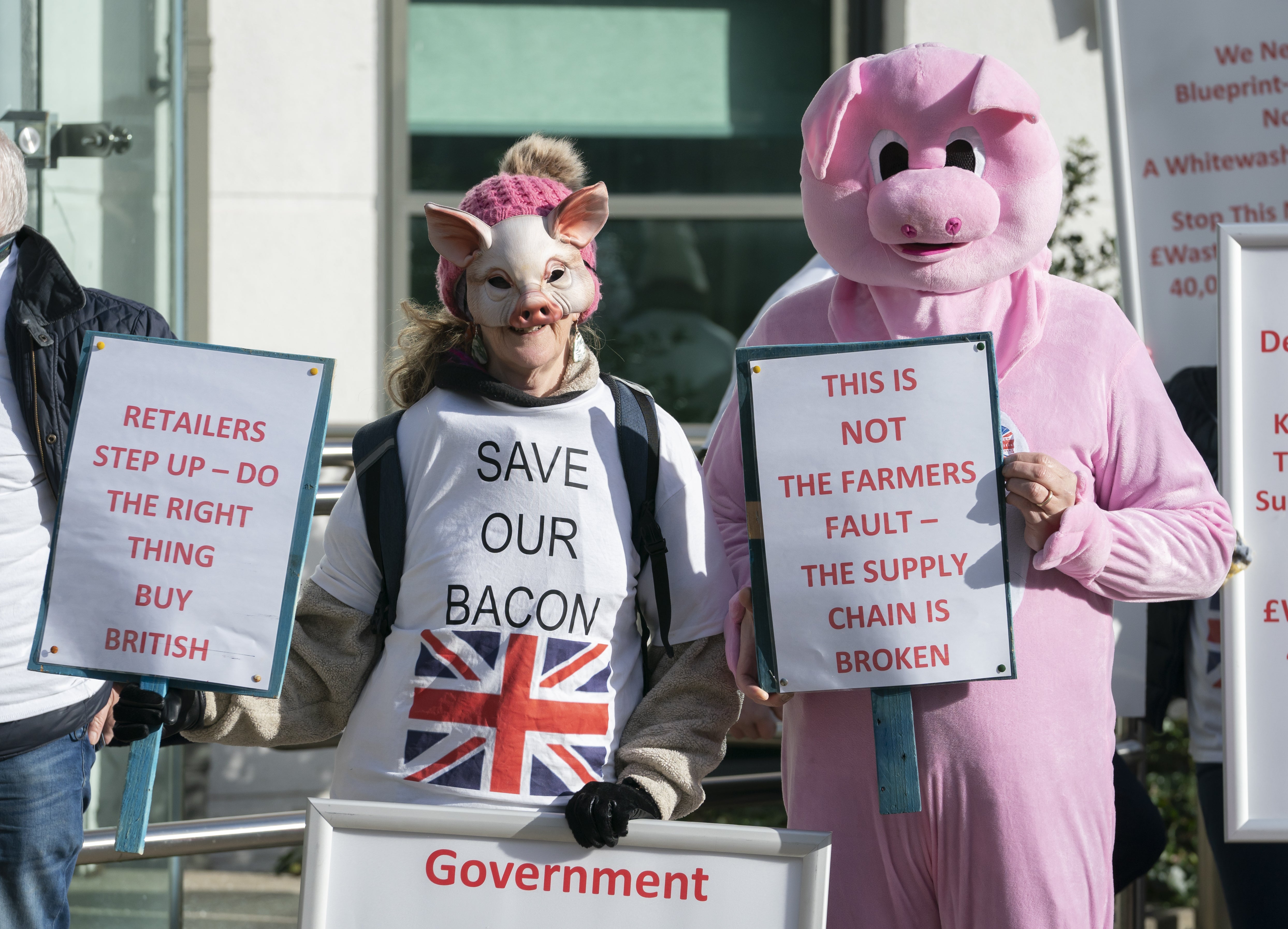 A demonstration outside the Department for Environment, Food & Rural Affairs office in York