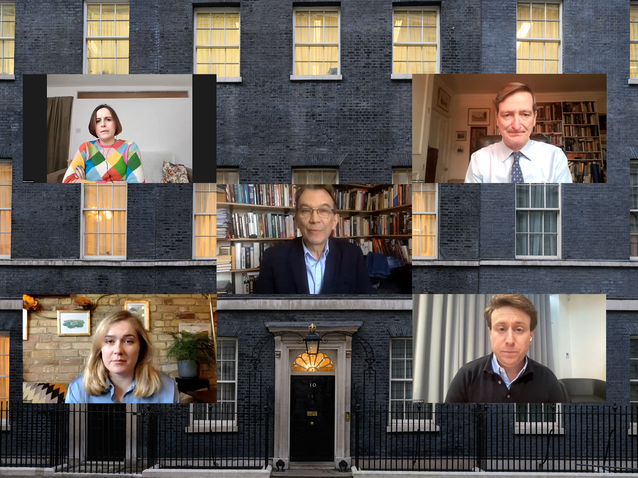 What Sue Gray’s report means for the government panel event: clockwise - Marie Le Conte, Dominic Grieve, Adam Wagner and Anna Isaac, with host John Rentoul (centre)