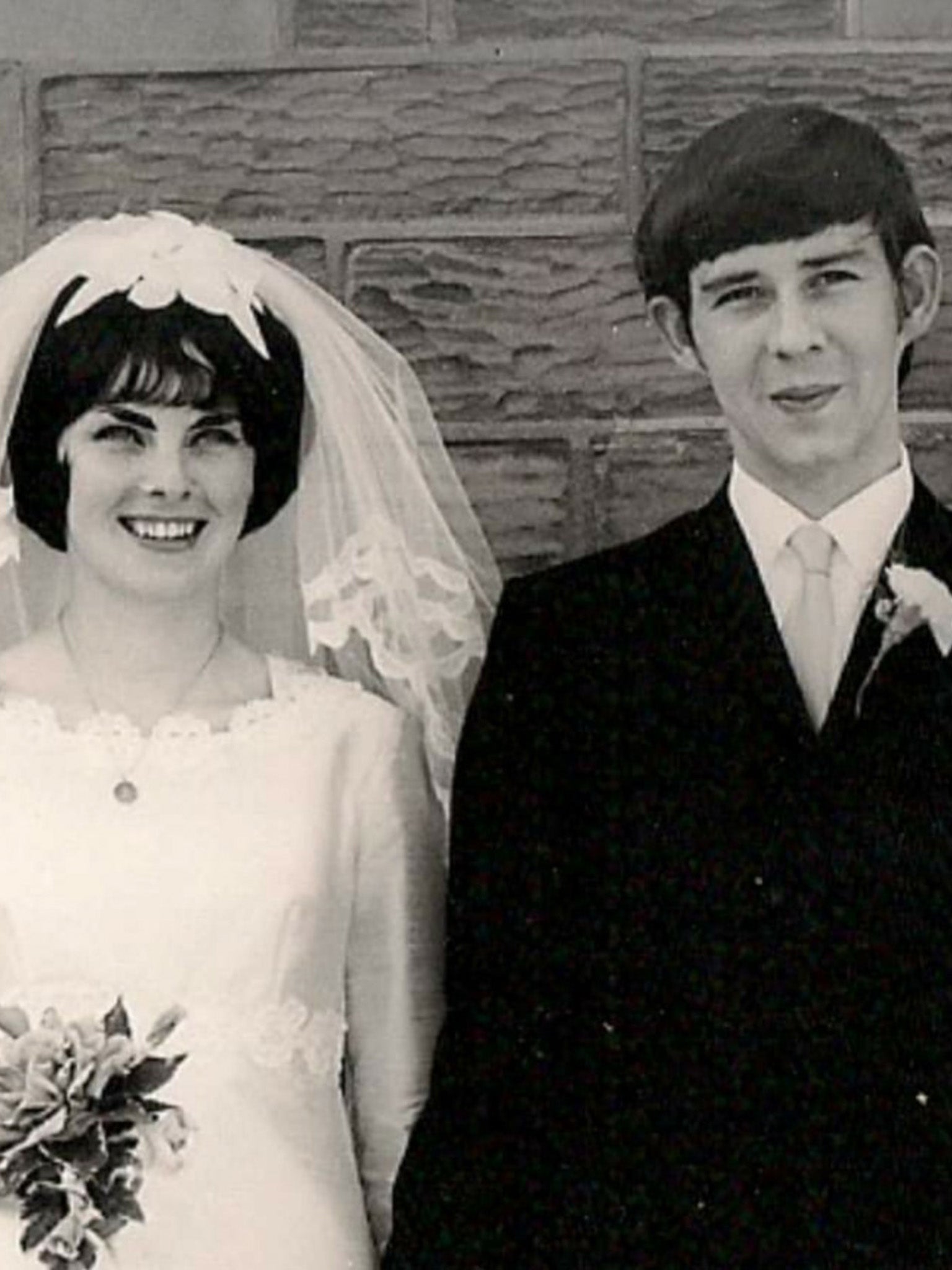 David and Janice Hunter on their wedding day