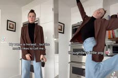 Ireland Baldwin references father Alec Baldwin’s ‘thoughtless little pig’ comment in new video