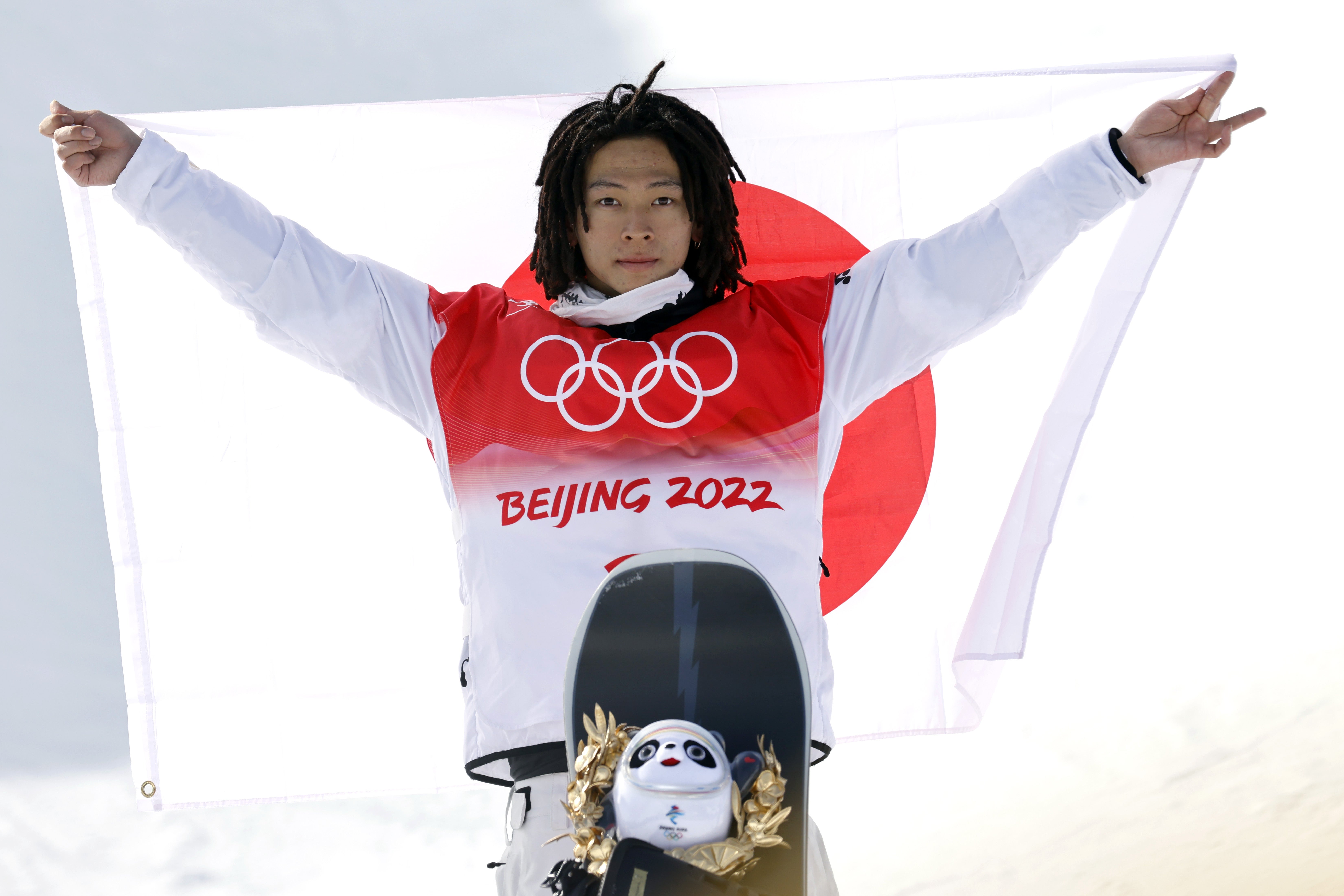 Ayumu Hirano celebrated gold for Japan after a memorable routine