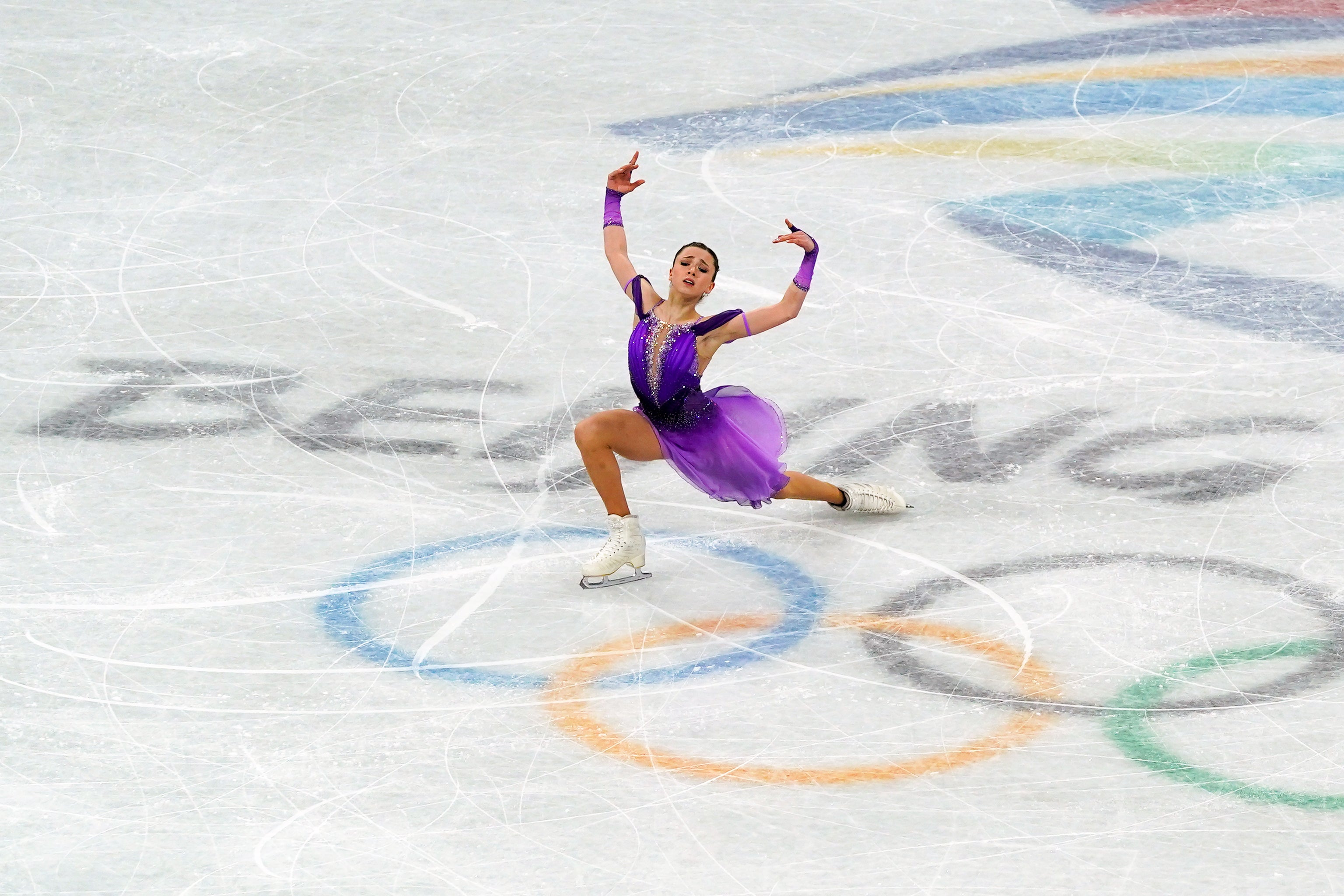 Kamila Valieva starred as the Russian Olympic Committee won the mixed team event last week (Andrew Milligan/PA)