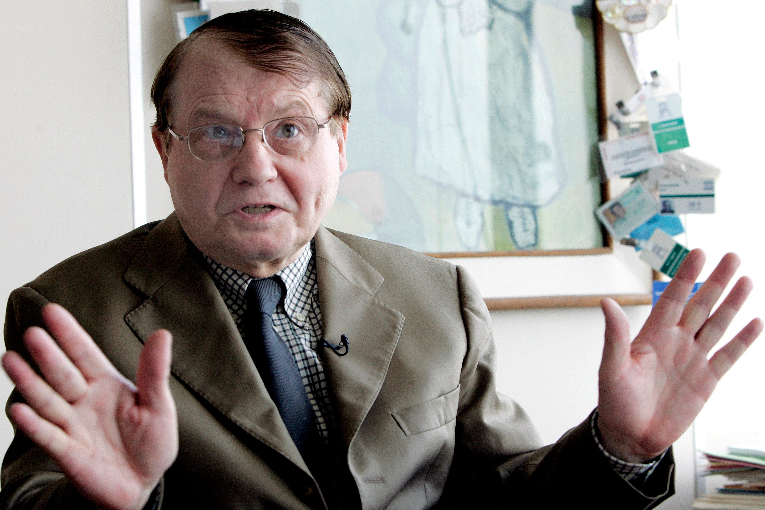 French scientist Luc Montagnier speaks during an interview on 5 June 2006 in Paris