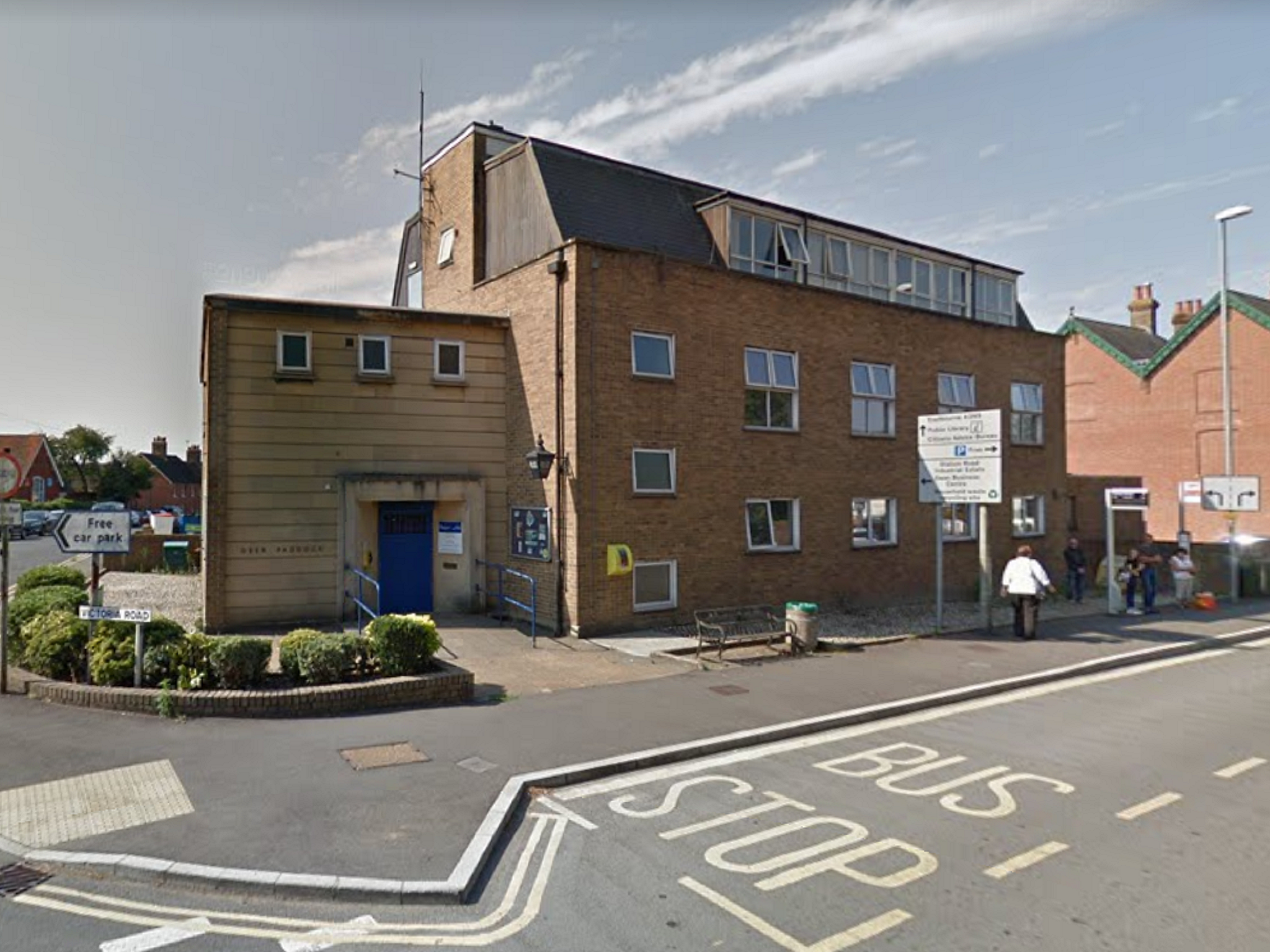 Hailsham Police Station in East Sussex has been sealed off after suspected chemicals were handed in