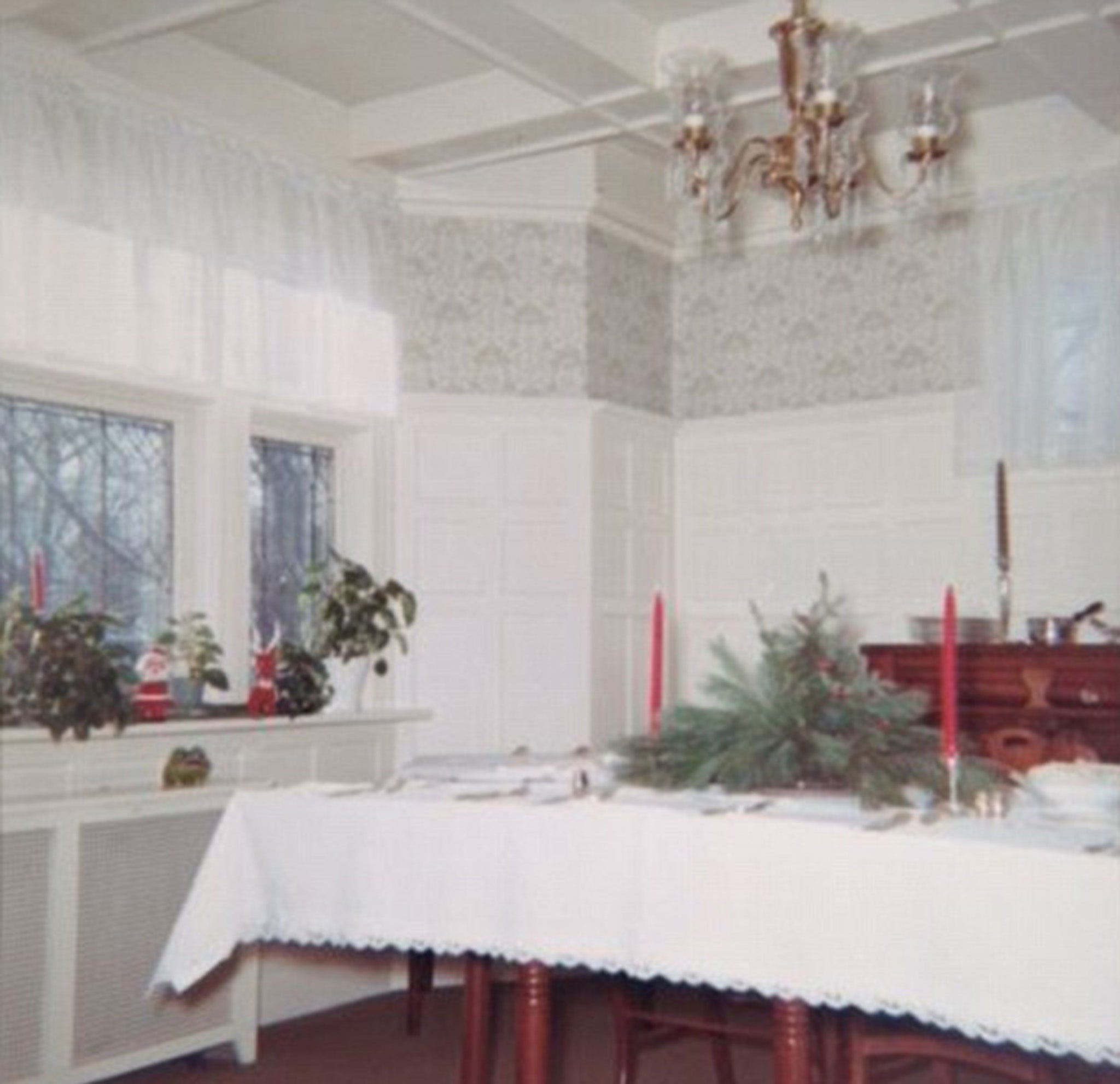 The interior of the house as it looked under previous ownership, years before the Broaddus family moved in