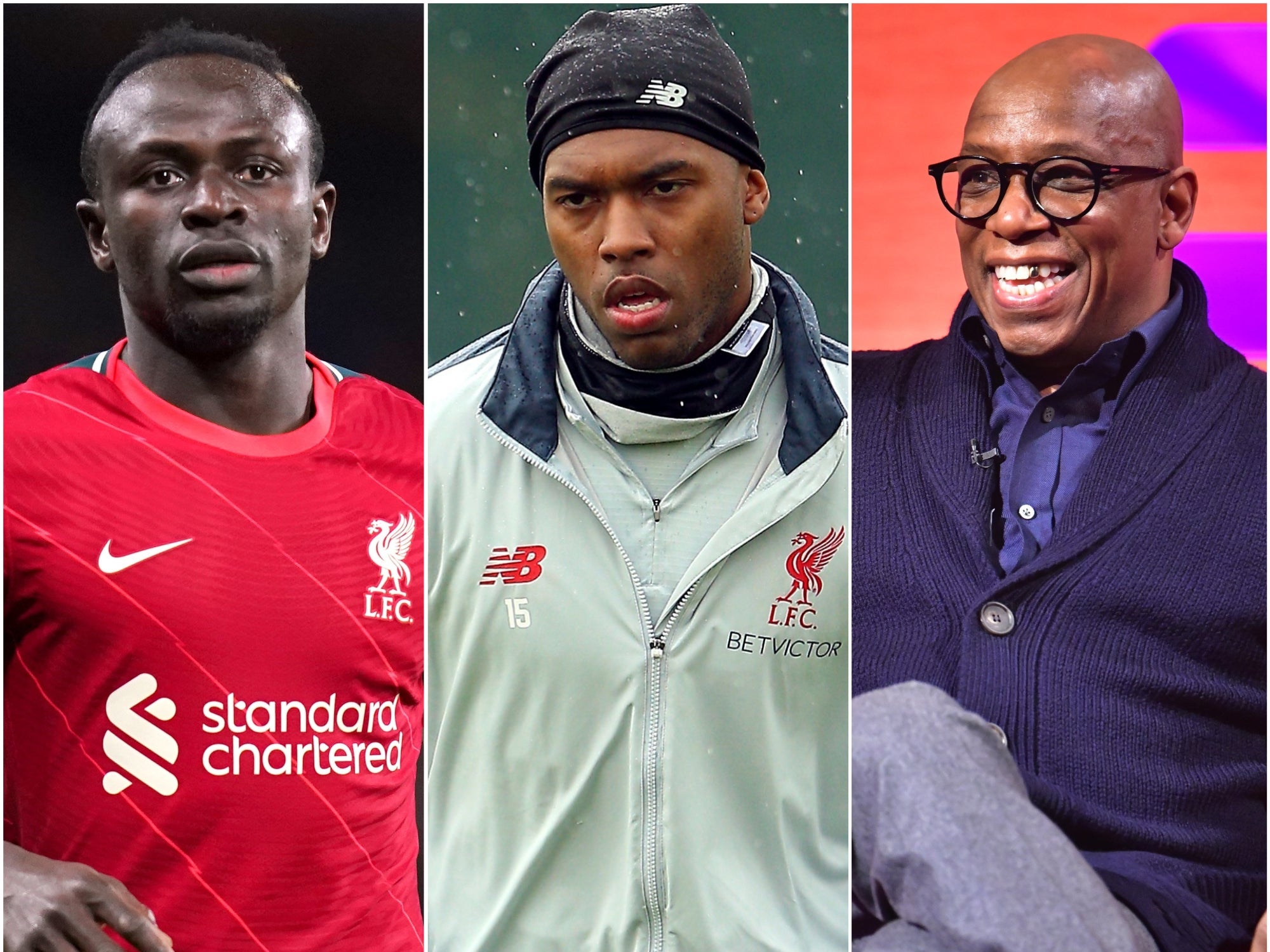 Sadio Mane (left), Daniel Sturridge (centre) and Ian Wright (Adam Davy/Nigel French/Matt Crossick/PA)