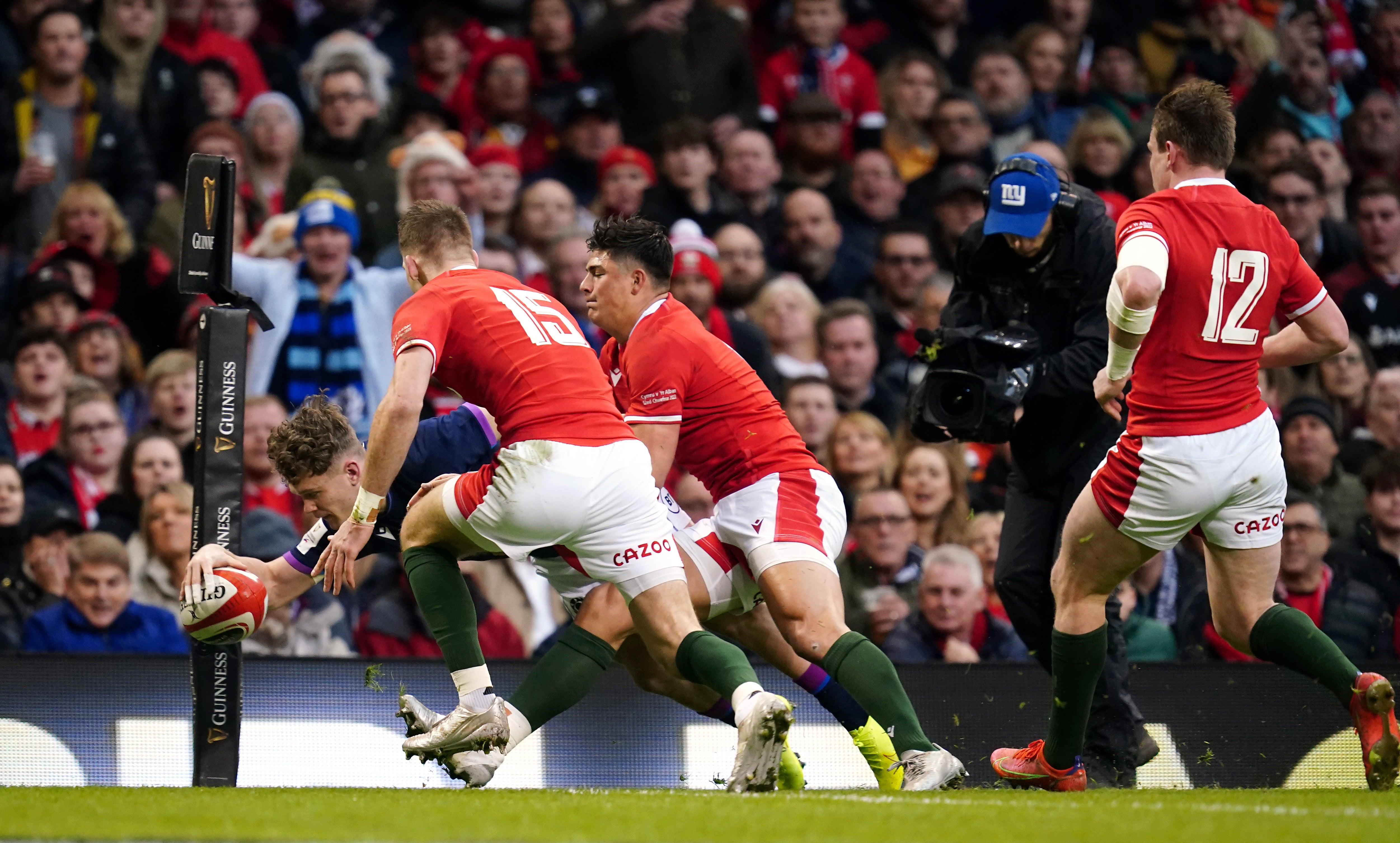 Scotland’s Darcy Graham scored the opening try (David Davies/PA)