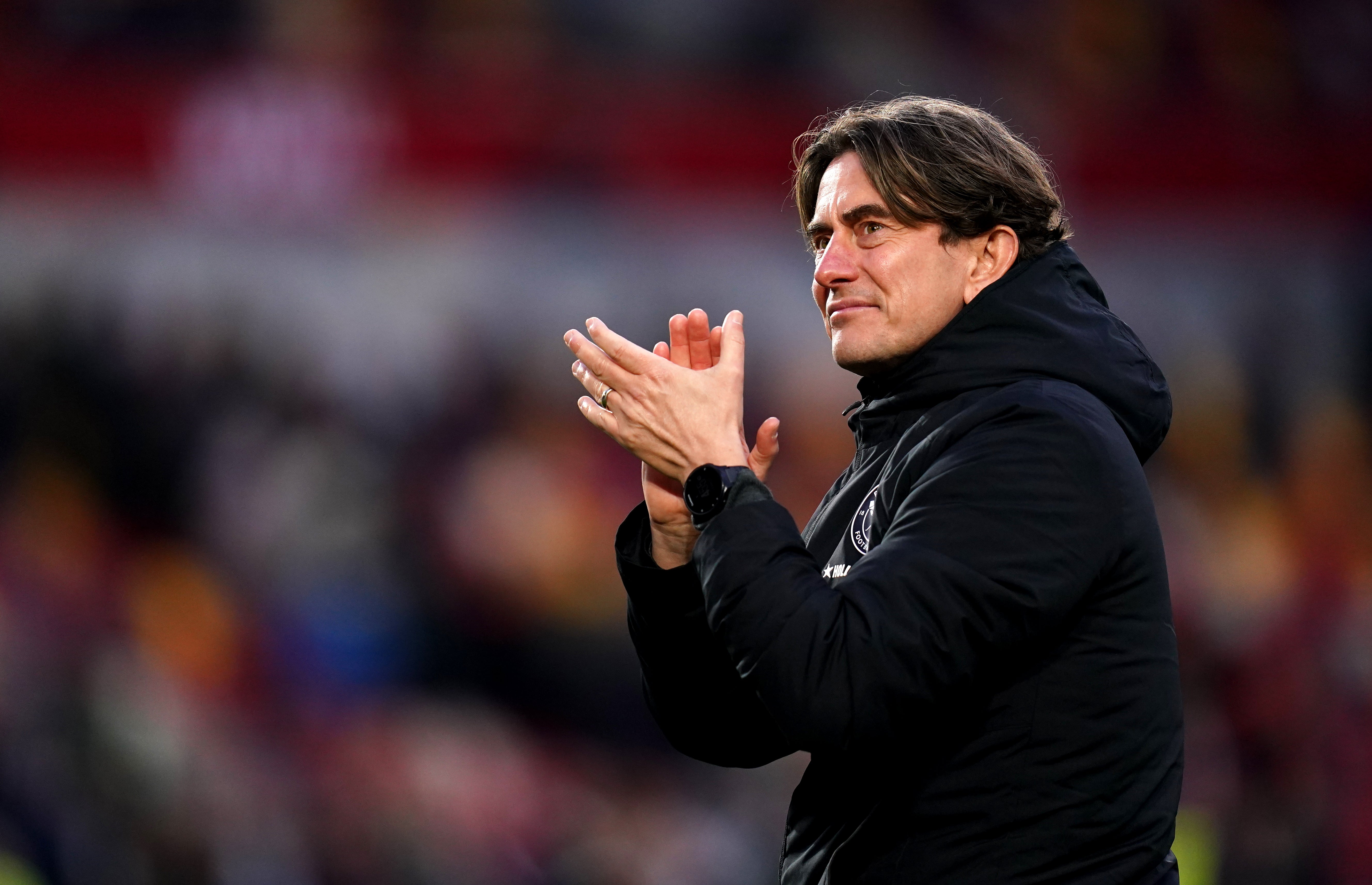 Thomas Frank saw his Brentford side held by Crystal Palace (John Walton/PA).