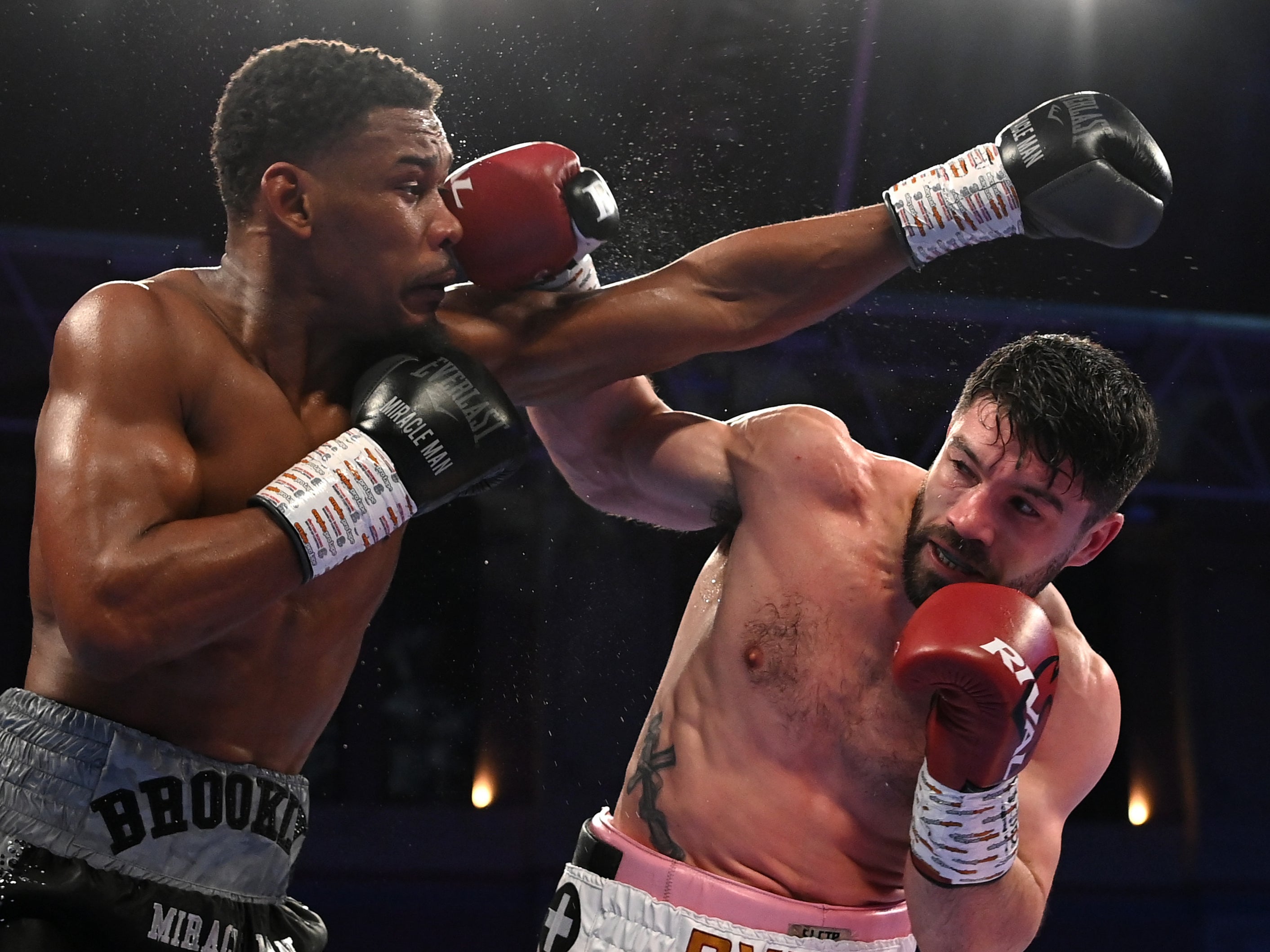 John Ryder (right) found success with his right hook as the fight progressed