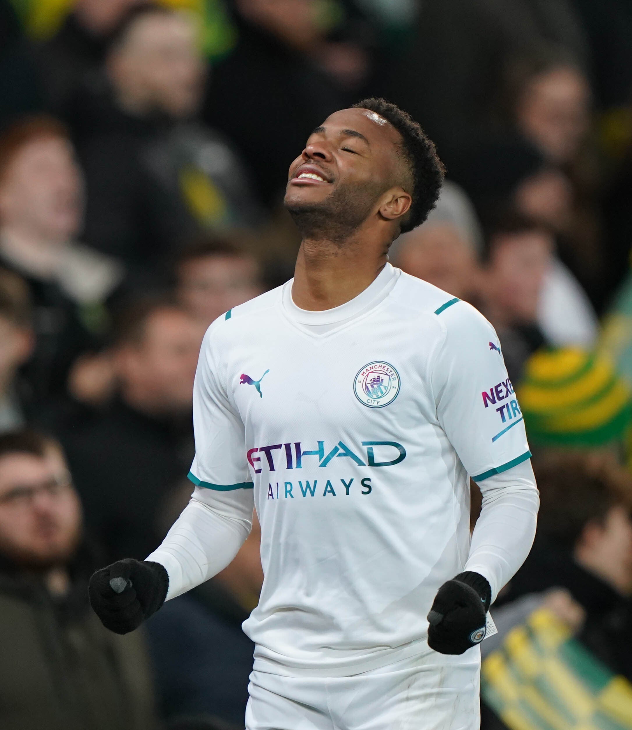 Raheem Sterling scored a hat-trick as Manchester City won at Norwich (Joe Giddens/PA)