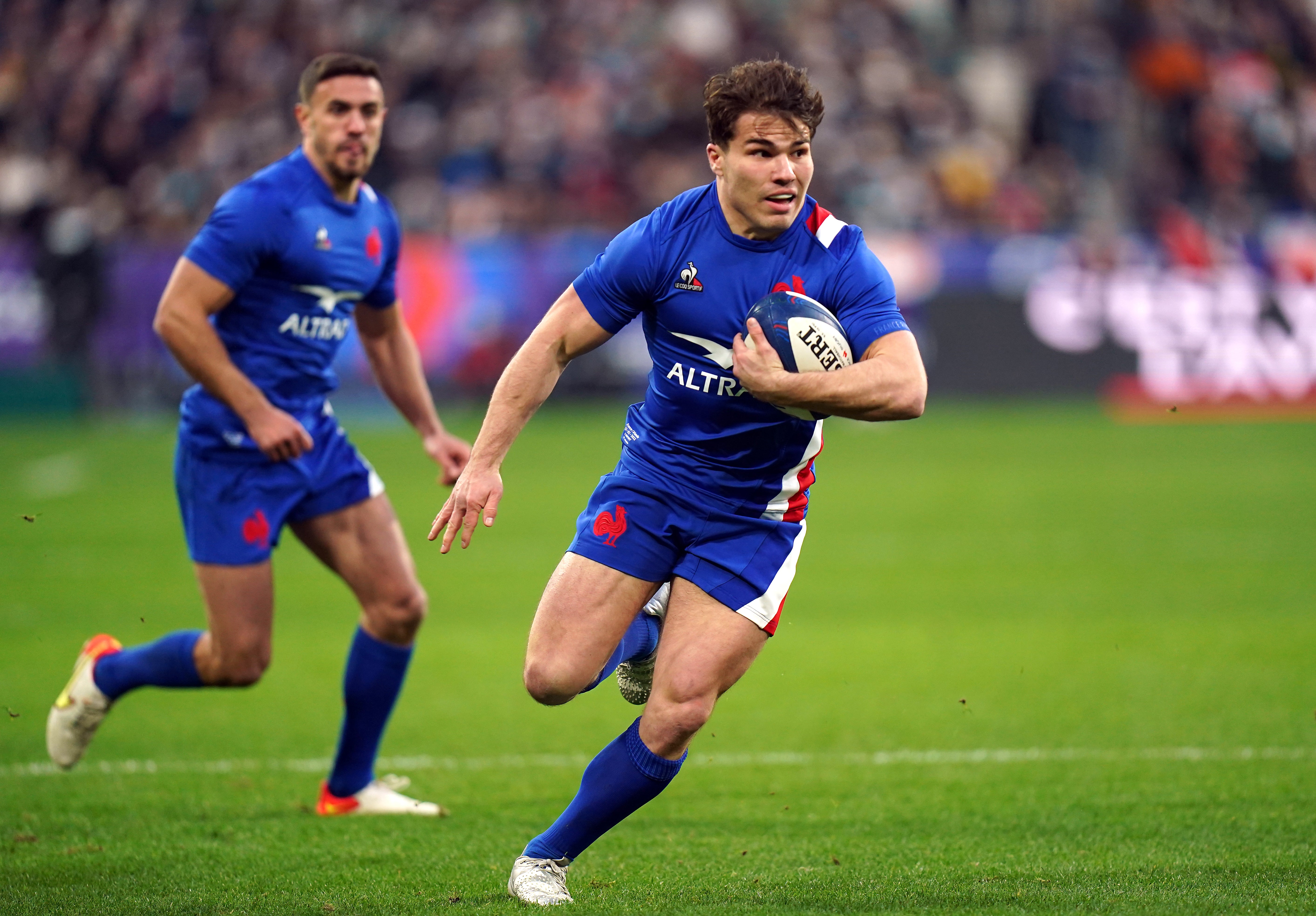 France captain Antoine Dupont scored the opening try against Ireland (Adam Davy/PA)