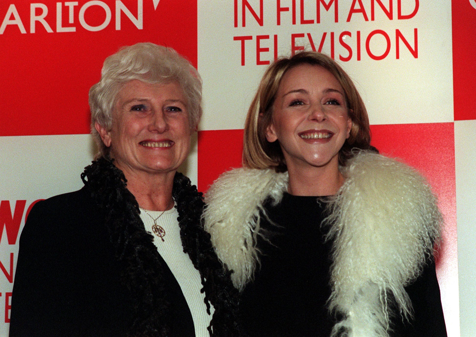 Leslie Ash of Men Behaving Badly with Beryl Vertue (Tony Harris/PA)