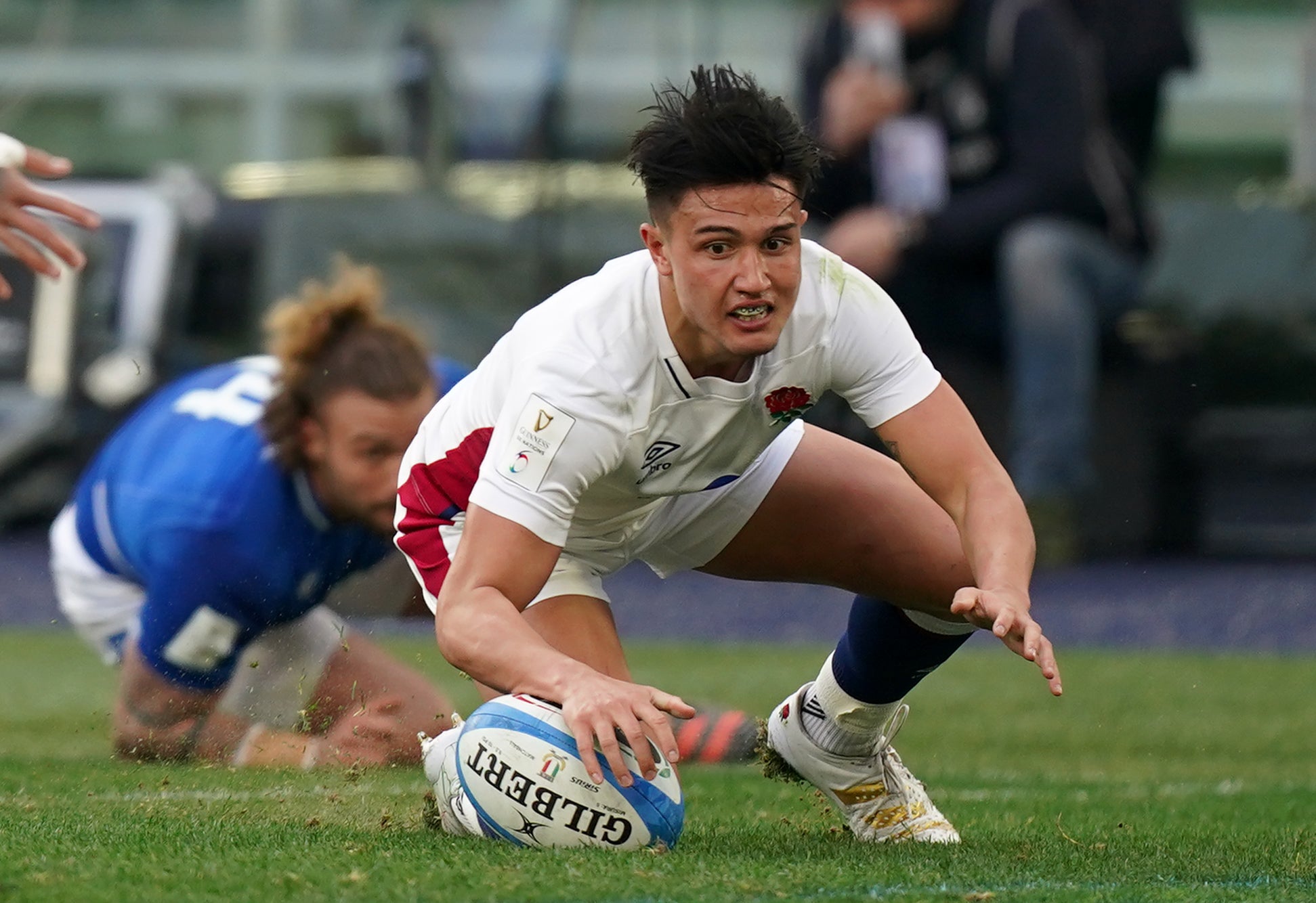 Marcus Smith scored the first of England’s tries in Rome (Mike Egerton/PA)