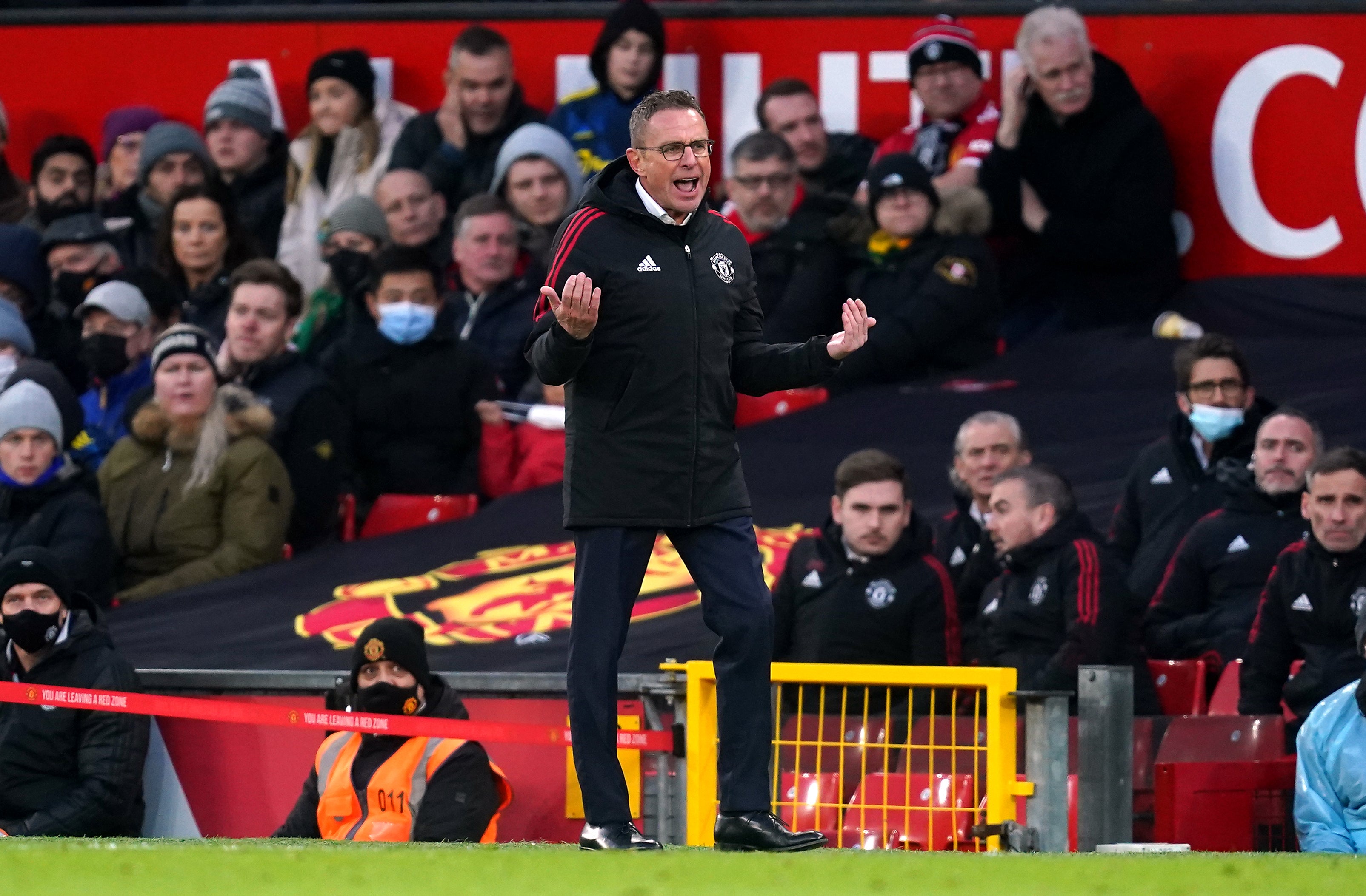 Ralf Rangnick was named Manchester United interim boss in late November following Ole Gunnar Solskjaer’s departure (Martin Rickett/PA)