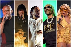 Super Bowl 2022 halftime show live: Eminem and Kendrick Lamar perform back to back in historic hip-hop performance