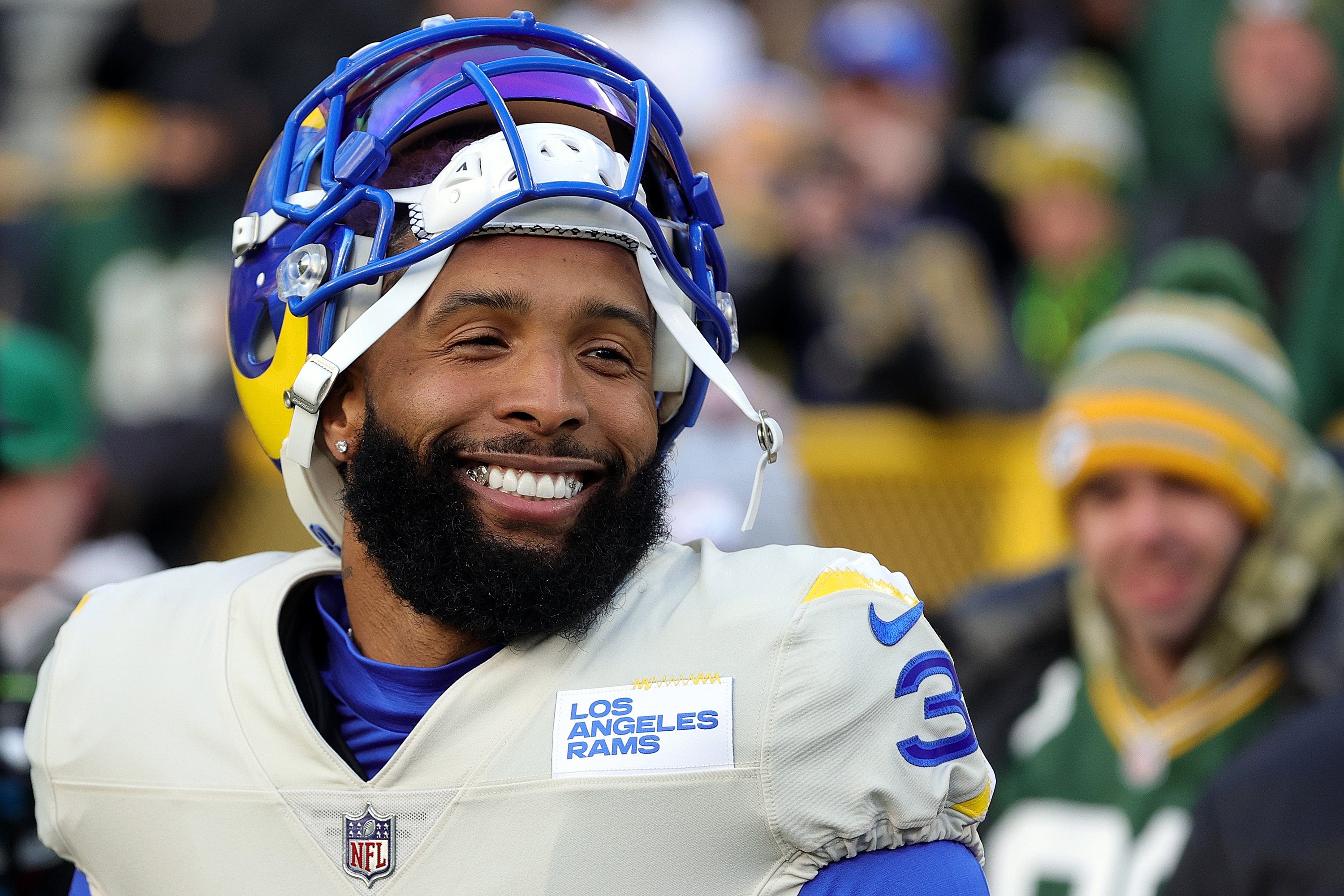 Odell Beckham Jr says he is on ‘standby’ for birth of first child during Super Bowl