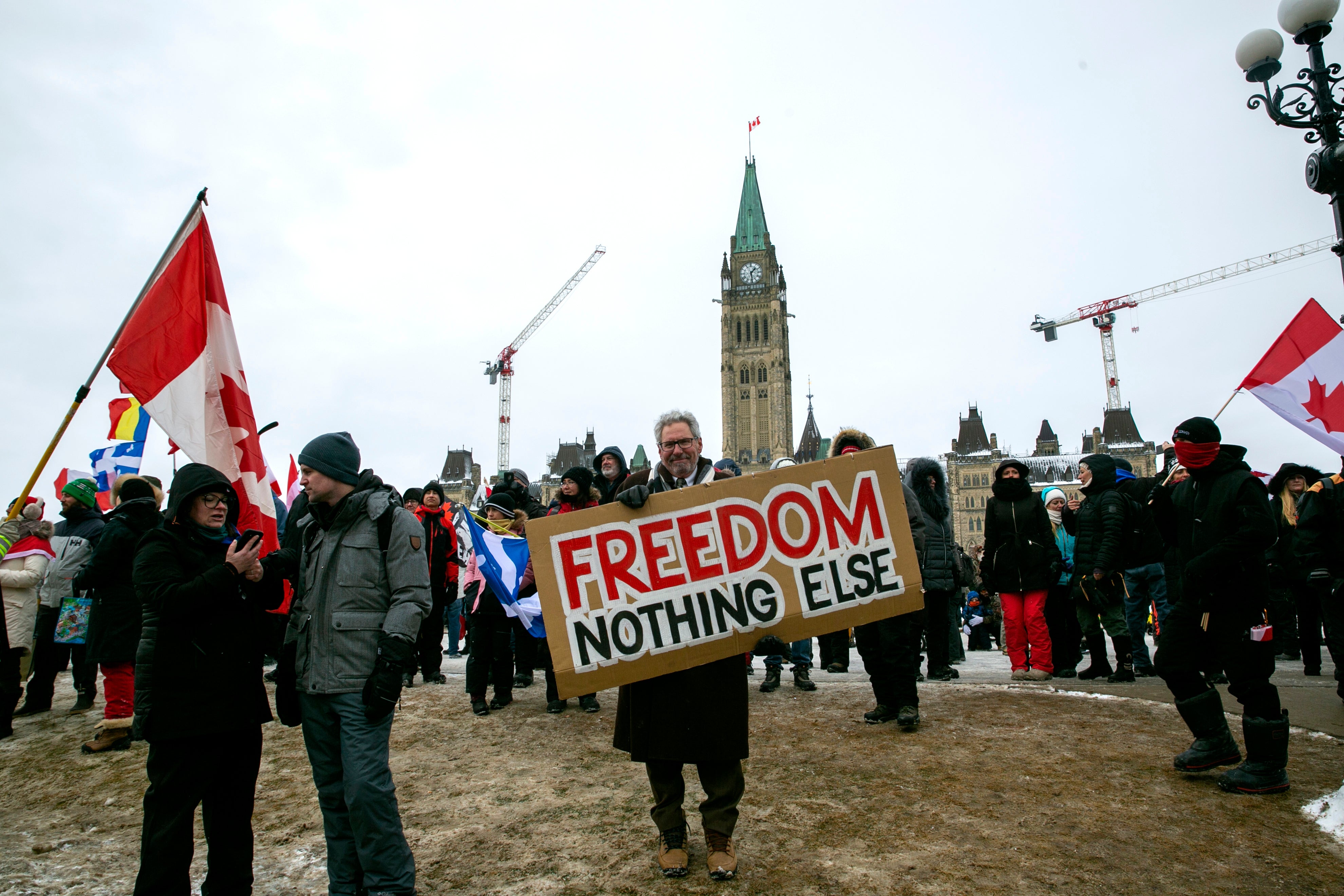 Virus Outbreak Canada Truckers Protesters