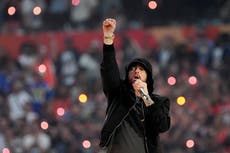 Dr Dre says NFL had ‘no problem’ with Eminem taking the knee at Super Bowl halftime show 