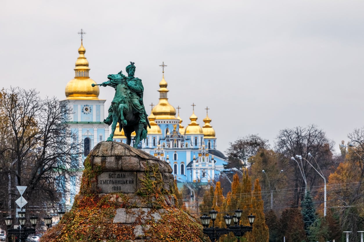 Bohdan Khmelnytsky Monument in Sophia Square, Kiev