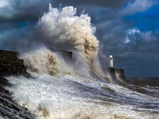 UK weather: ‘Danger to life’ warning as Storms Dudley and Eunice to batter Britain with snow and 90mph winds