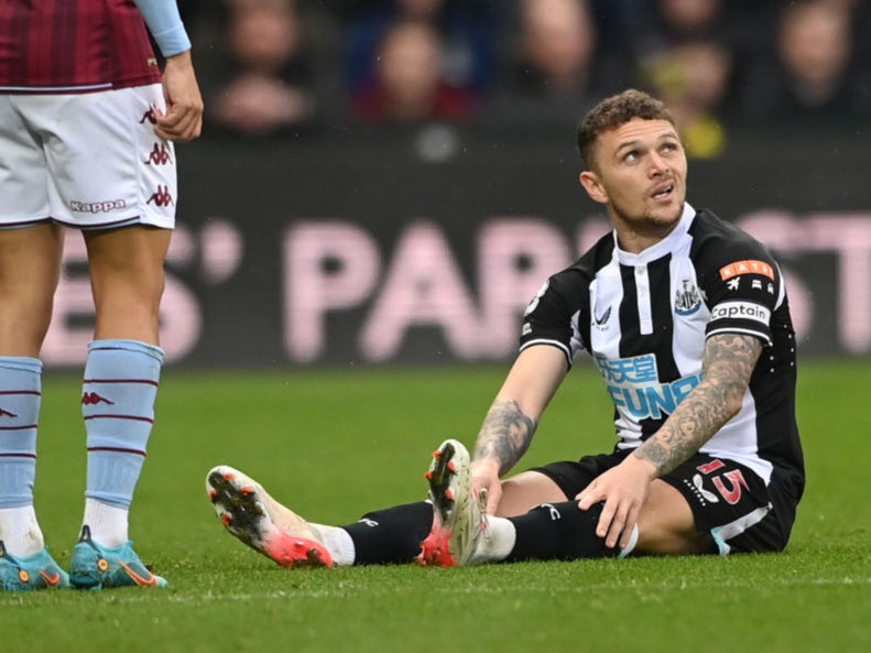 Kieran Trippier suffered a fracture in his foot after scoring against Aston Villa