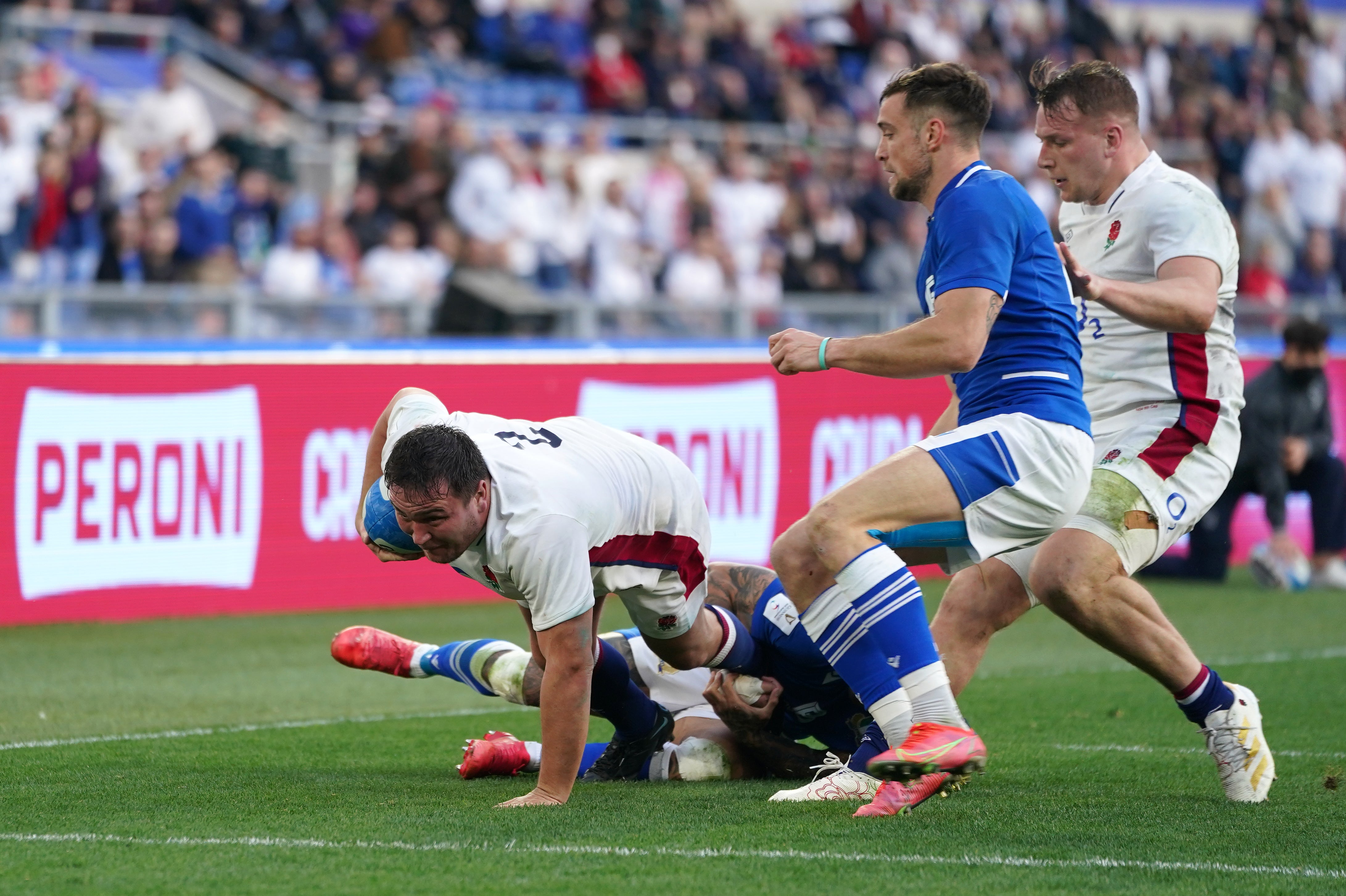 Jamie George claimed his second try at the Stadio Olimpico (Mike Egerton/PA)