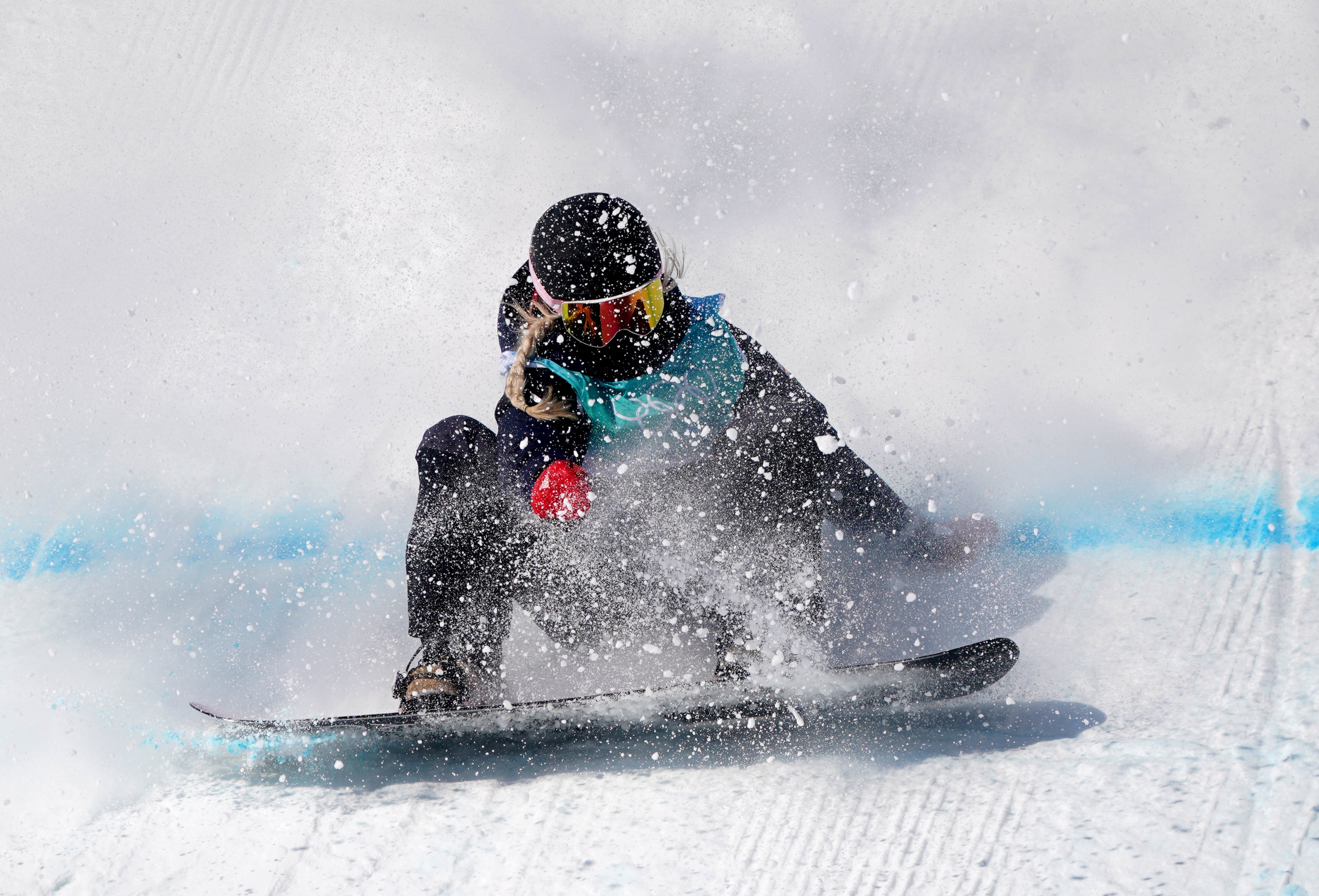 Katie Ormerod fell twice in three qualifying jumps in the women’s Big Air at Shougang Park in Beijing (Andrew Milligan/PA)