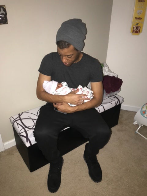 Moses Moseley poses with his young niece; he nicknamed her ‘Chipmunk'