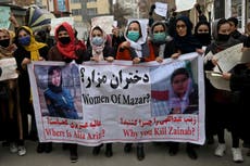 Hundreds of Afghan women’s rights activists urge Biden to take action over killings and abductions