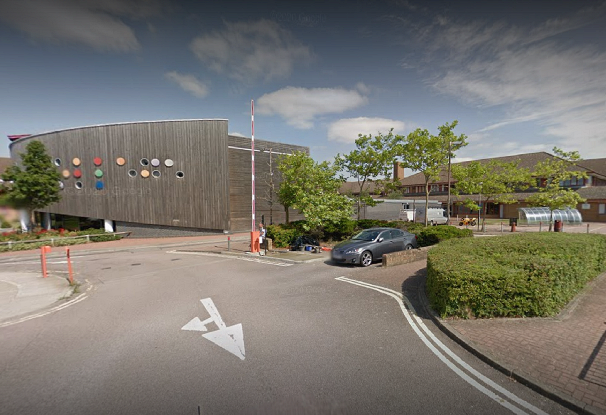 The victim collapsed outside Milton Keynes College Chaffron Way campus after being stabbed nearby