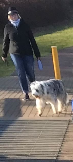 Image of a dog walker who police believe was in the vicinity of Furtzon Lake on the morning of 15 February 2019