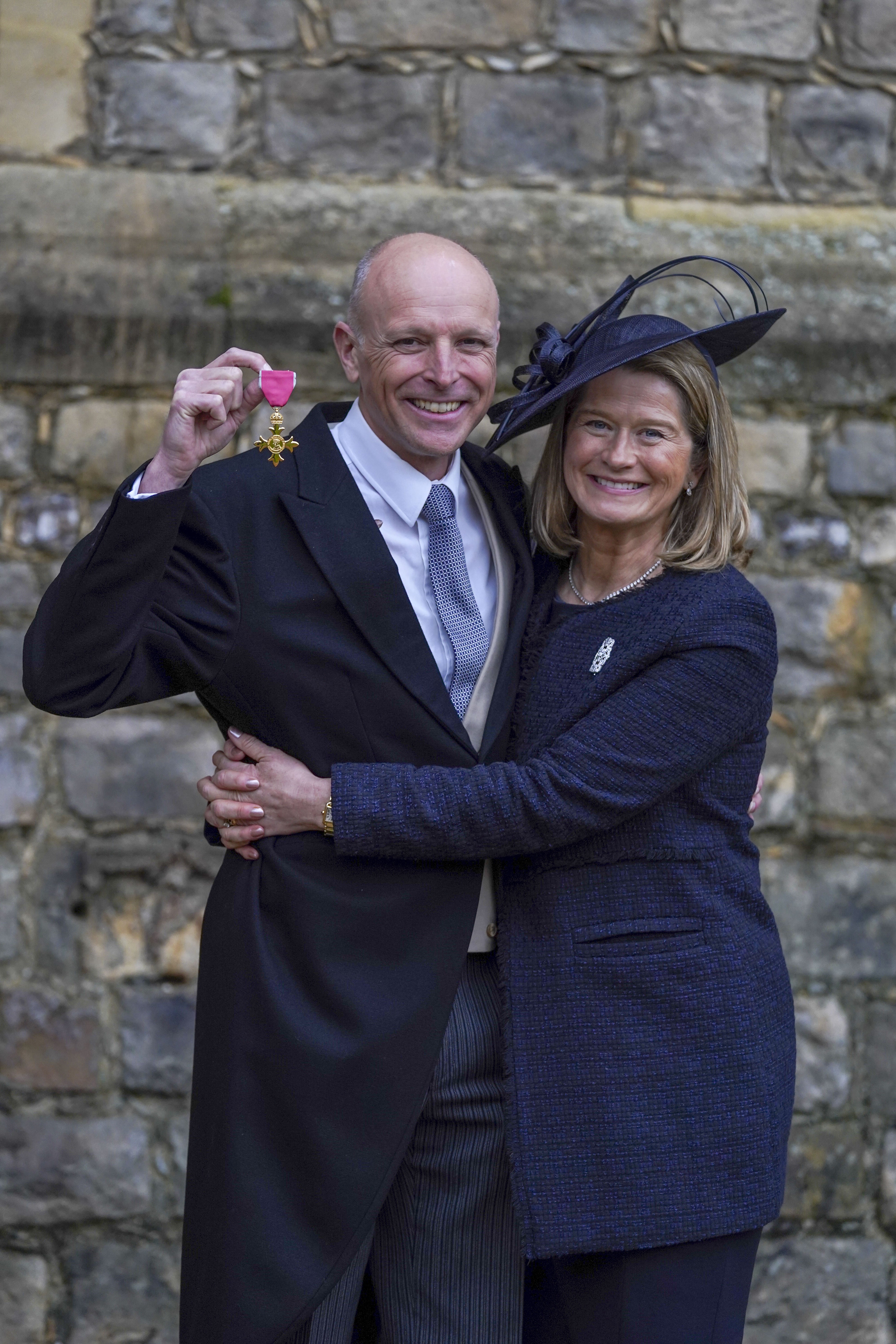 Professor James Calder from Alresford and his wife Joanna (Steve Parsons/PA)