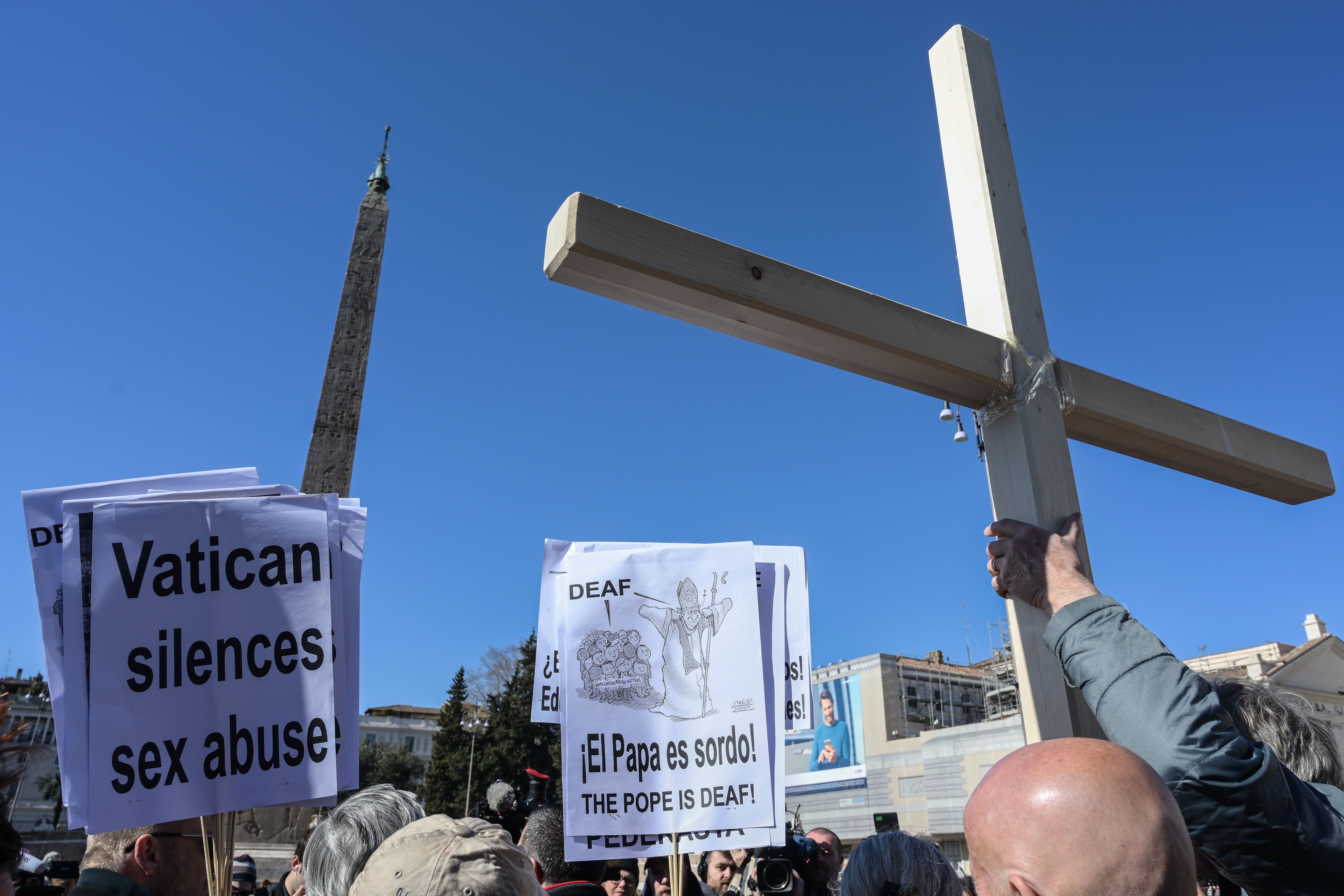 Protesters against sex abuse in the Catholic Church