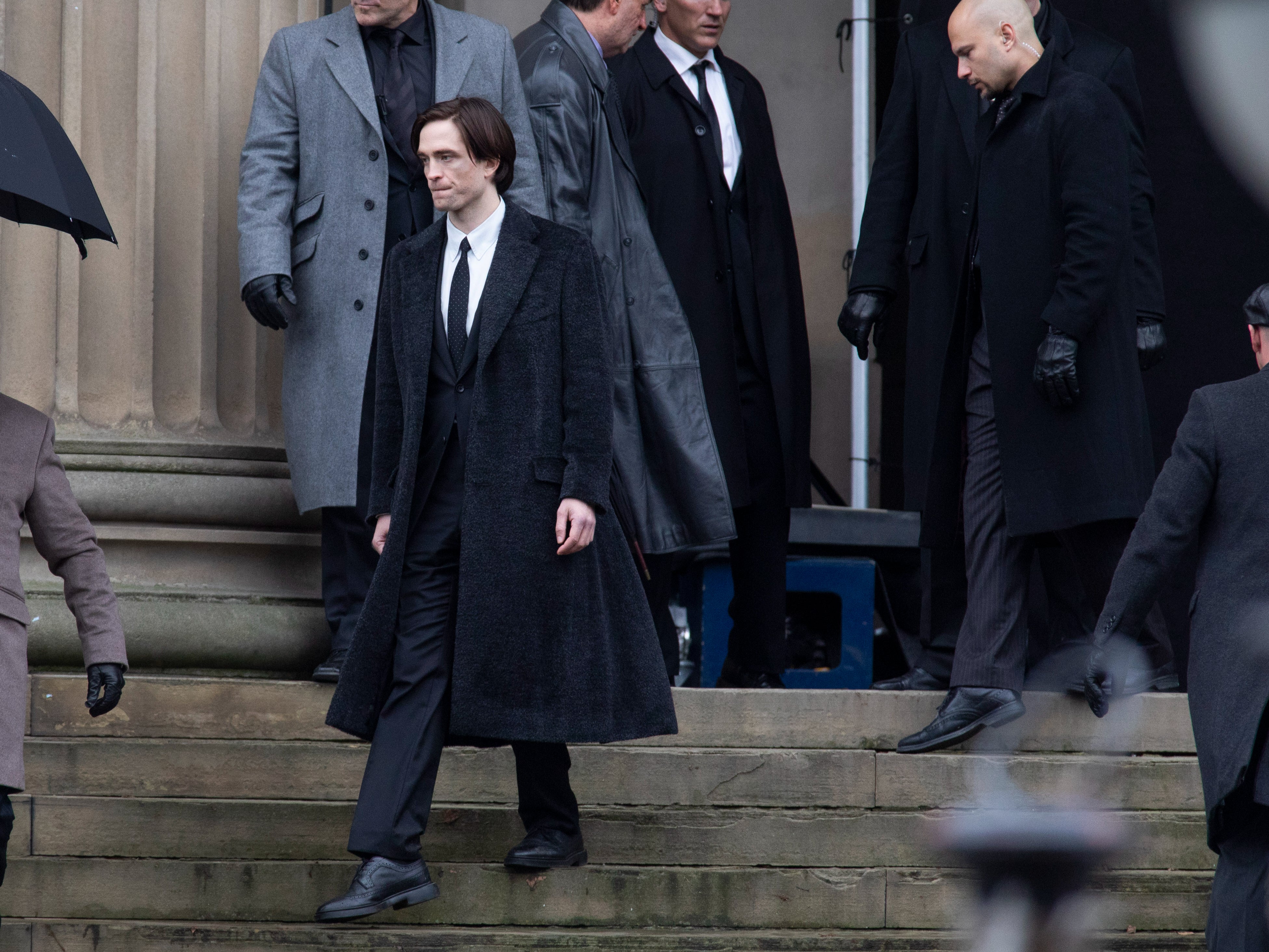 Robert Pattinson on set for The Batman