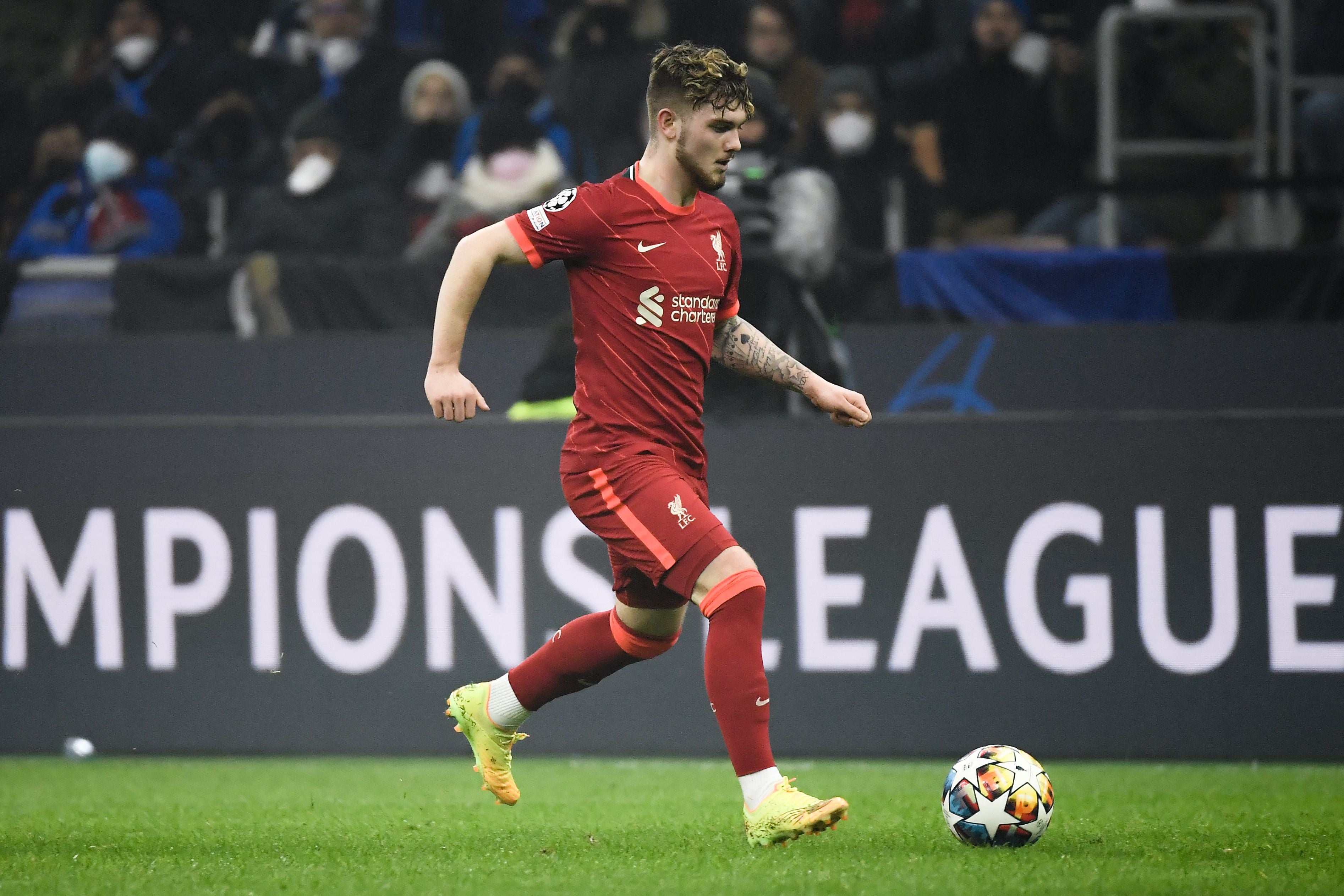 Harvey Elliott made his Champions League debut at the San Siro