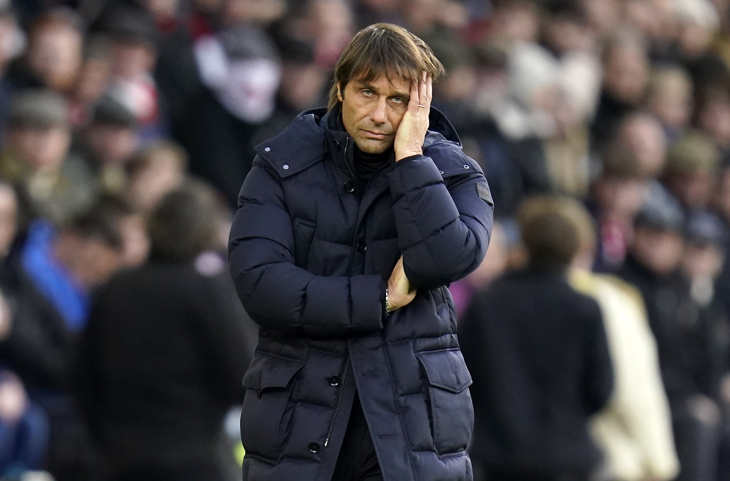 Antonio Conte says Tottenham weakened their squad in January (Andrew Matthews/PA)