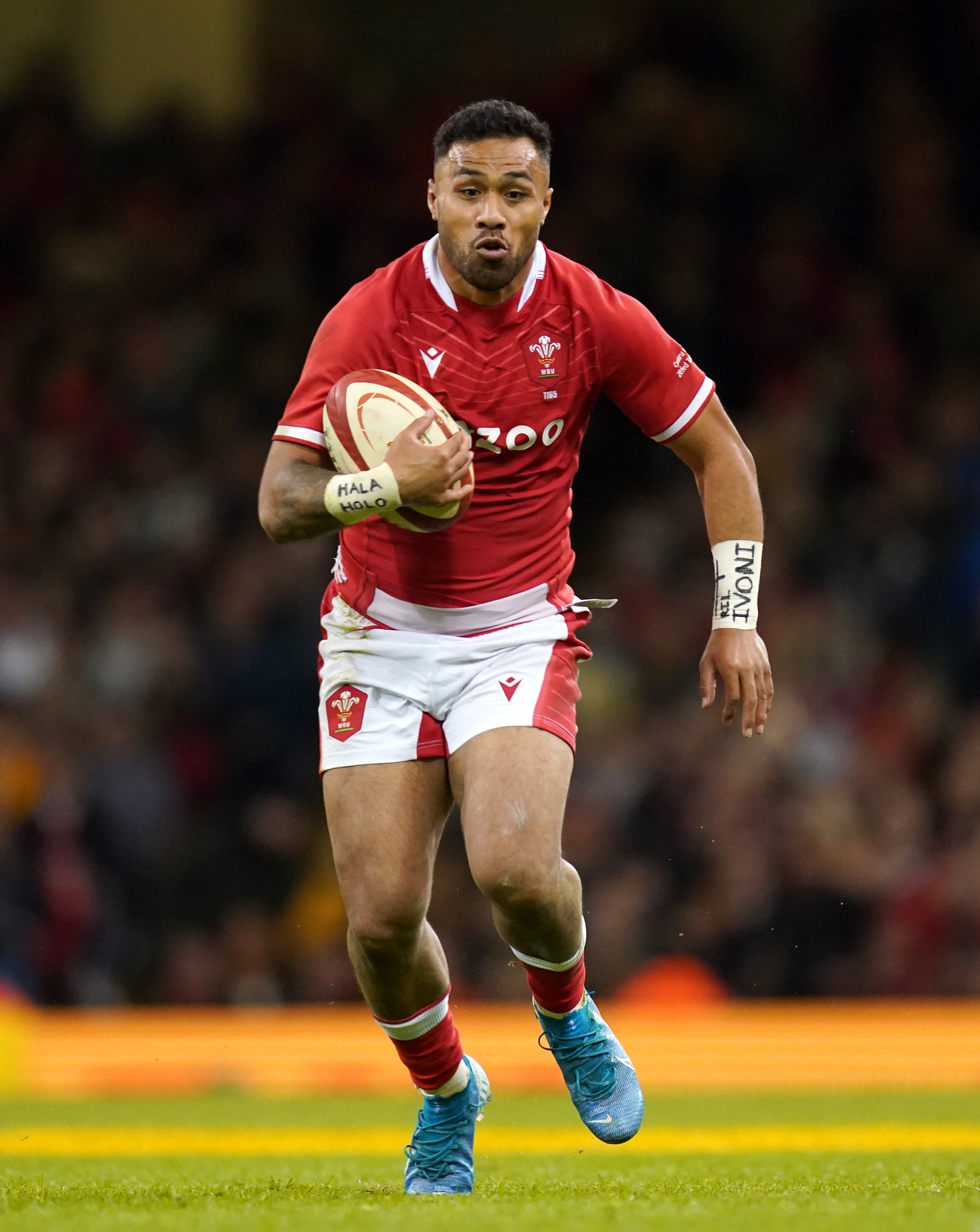 Wales centre Uilisi Halaholo has suffered a lacerated eyelid ahead of the Guinness Six Nations clash with England (David Davies/PA)