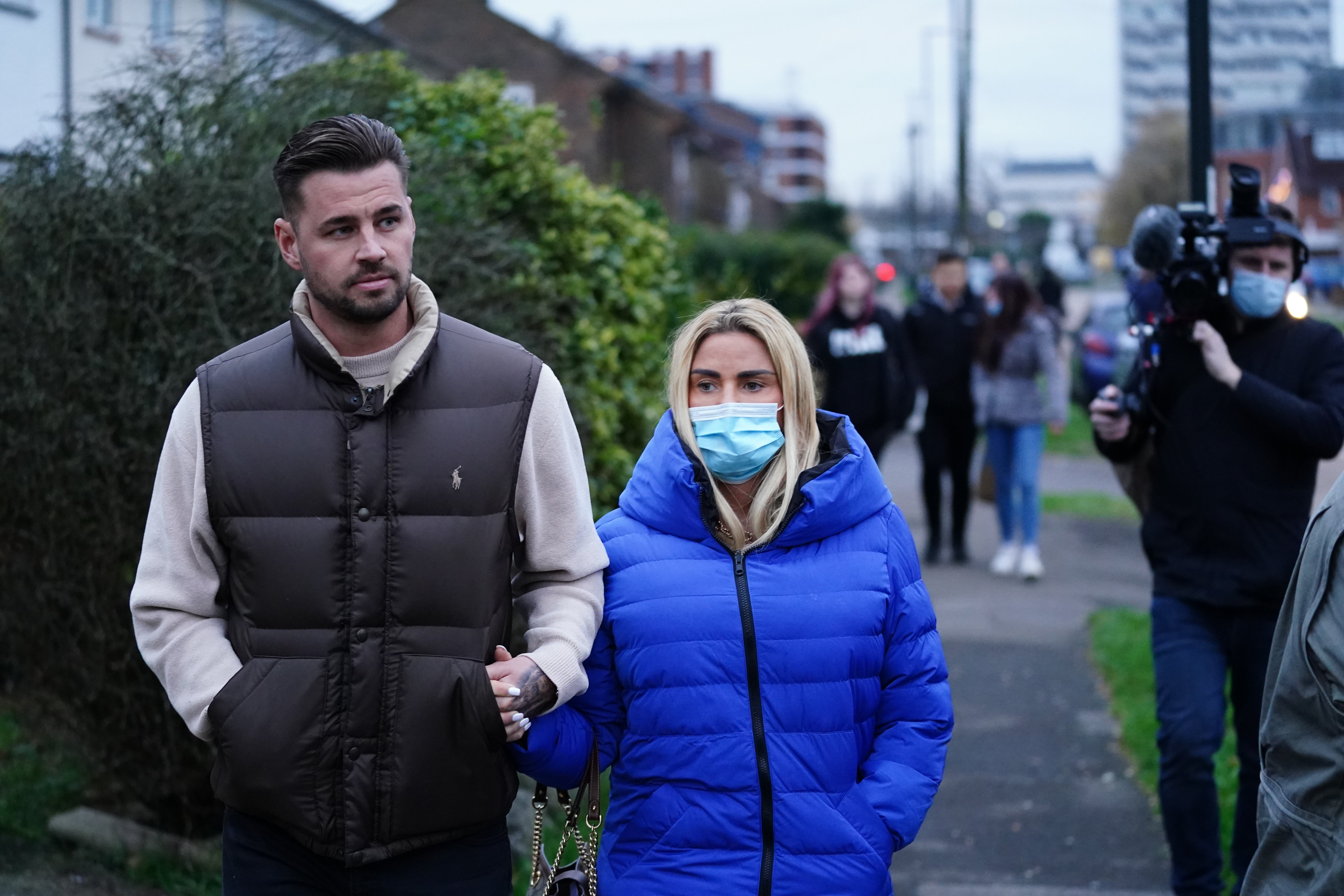 Katie Price with Carl Woods (Ian West/PA)
