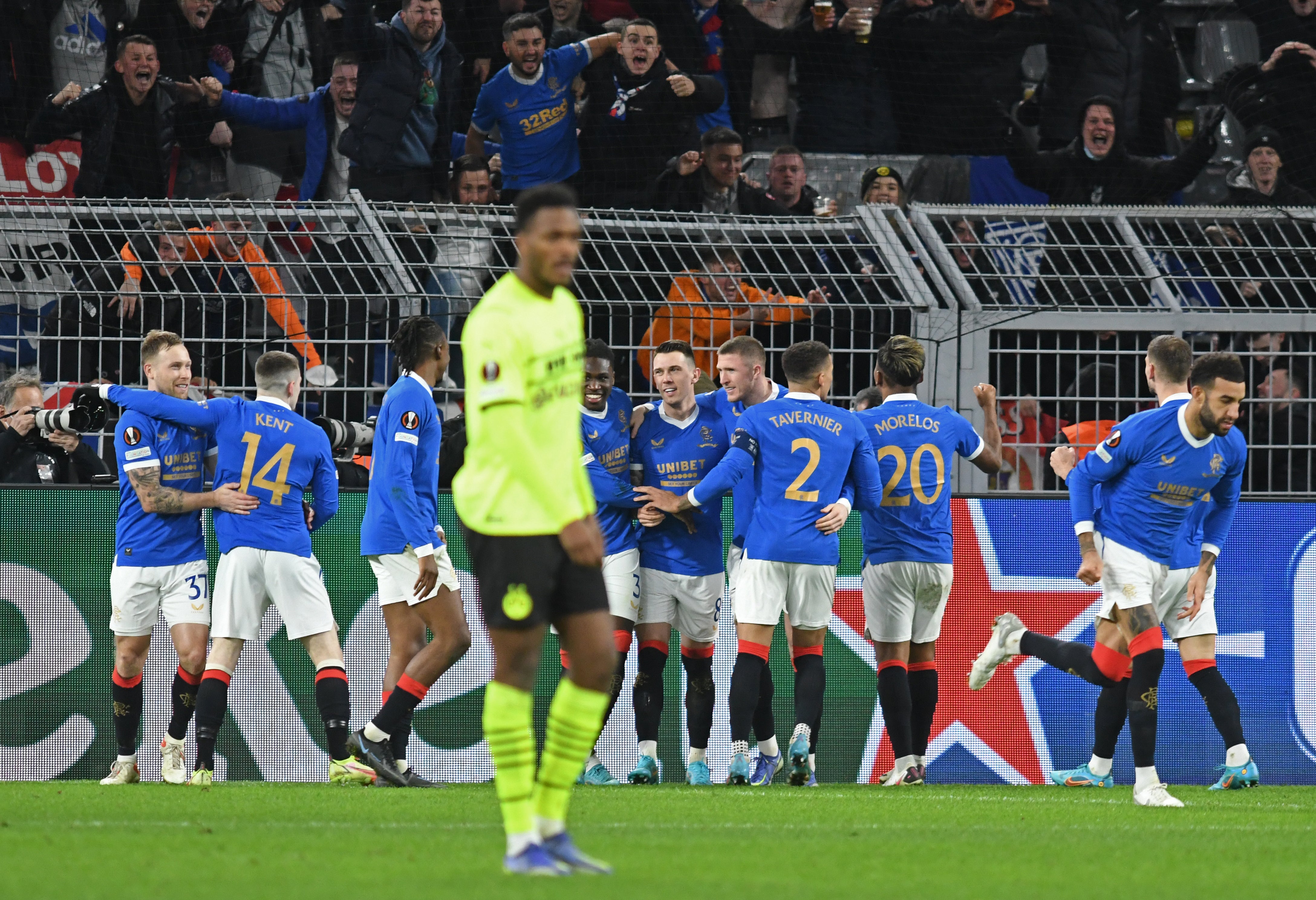 Rangers pulled off a famous victory in Dortmund (Bernd Thissen via DPA/PA)