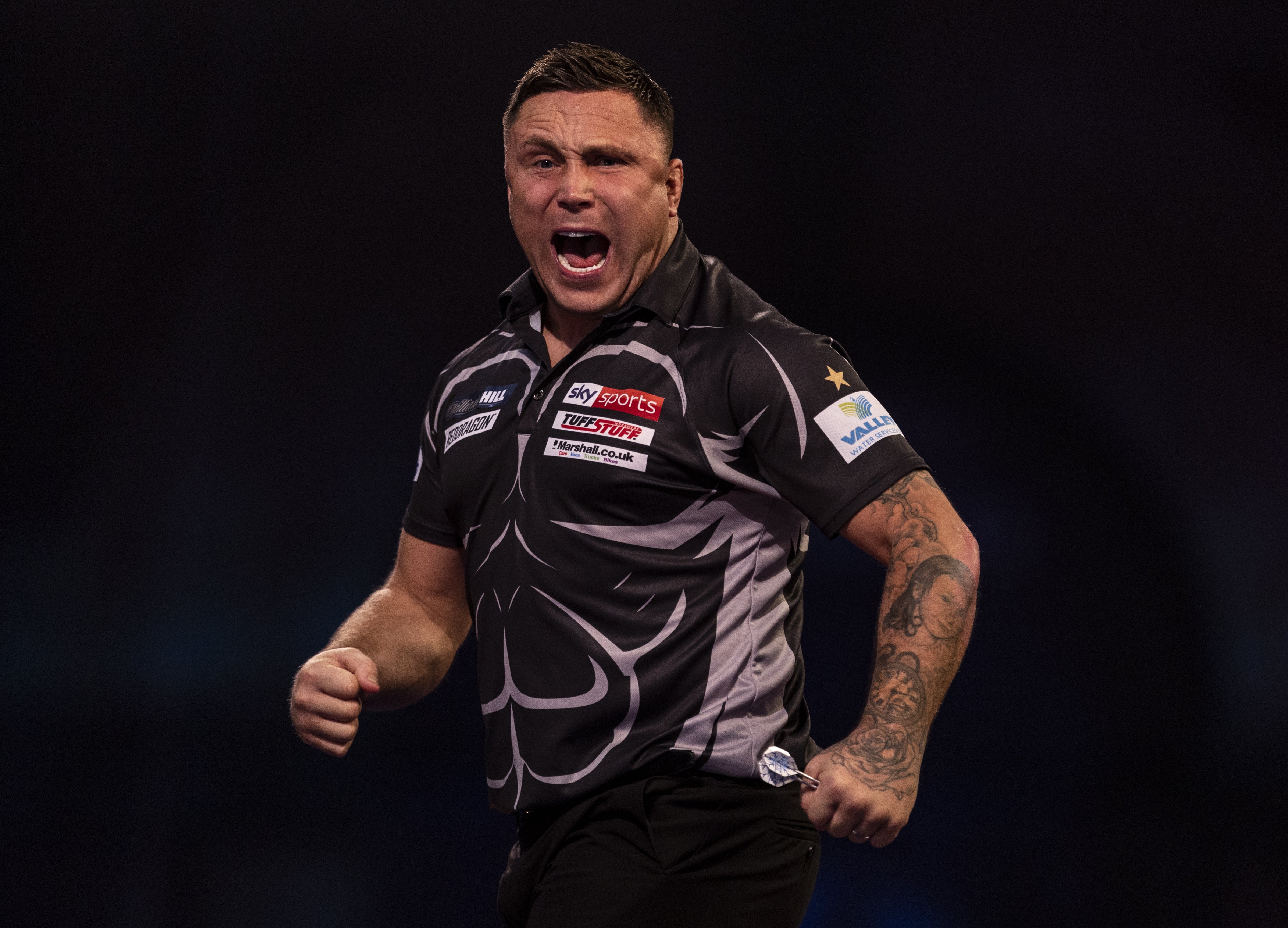 Gerwyn Price won night three of the Cazoo Premier League (Steven Paston/PA)