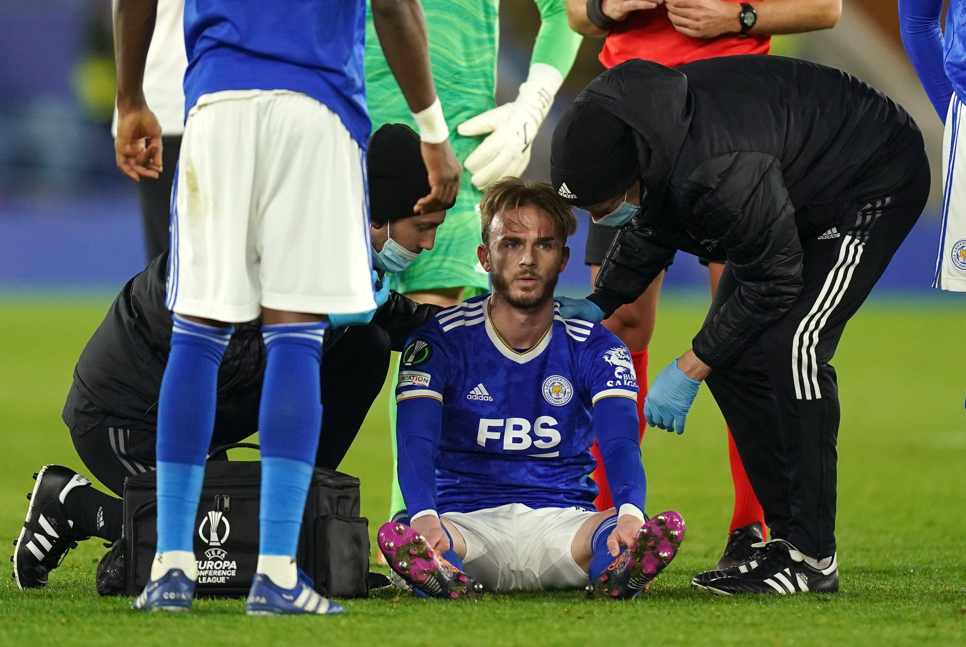 James Maddison withdrew during the second half through illness (Mike Egerton/PA)
