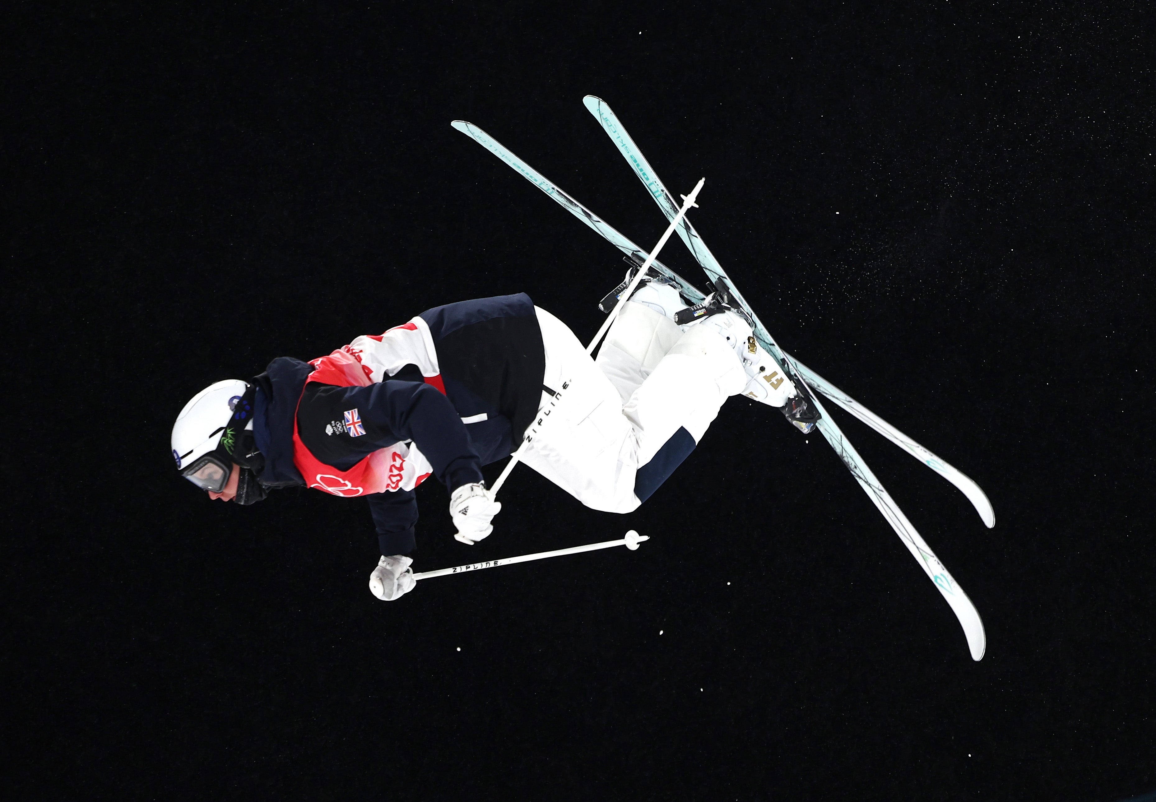 Britain’s Leonie Gerken Schofield performs during the women’s free ski moguls in Beijing