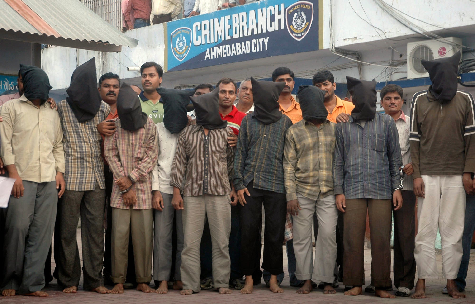 File photo: Nine men arrested by the Ahmedabad crime branch for conducting a series of bombings in the city in 2008