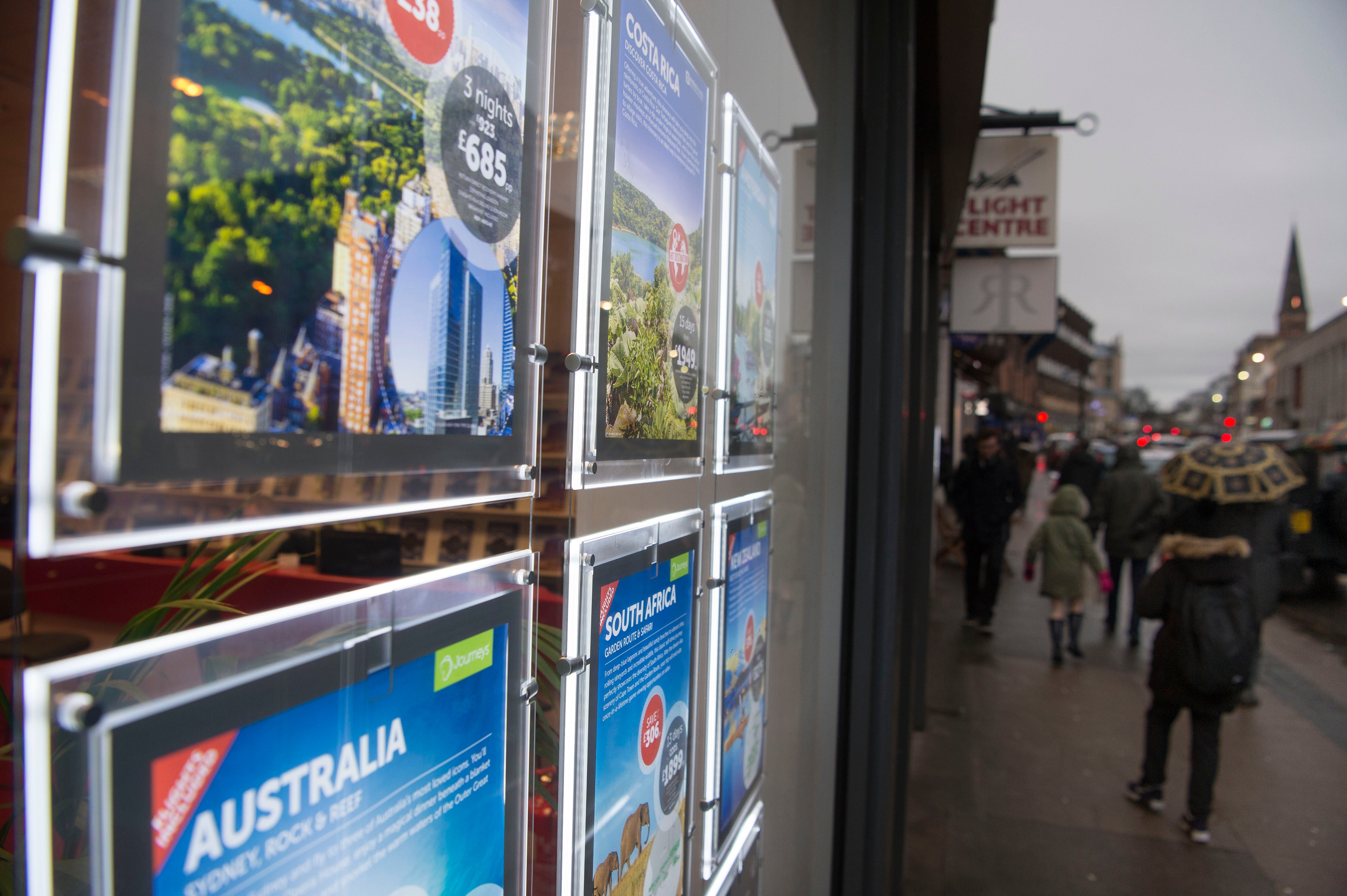 Spending on holidays jumped at the start of 2022, Nationwide Building Society say (John Linton/PA)