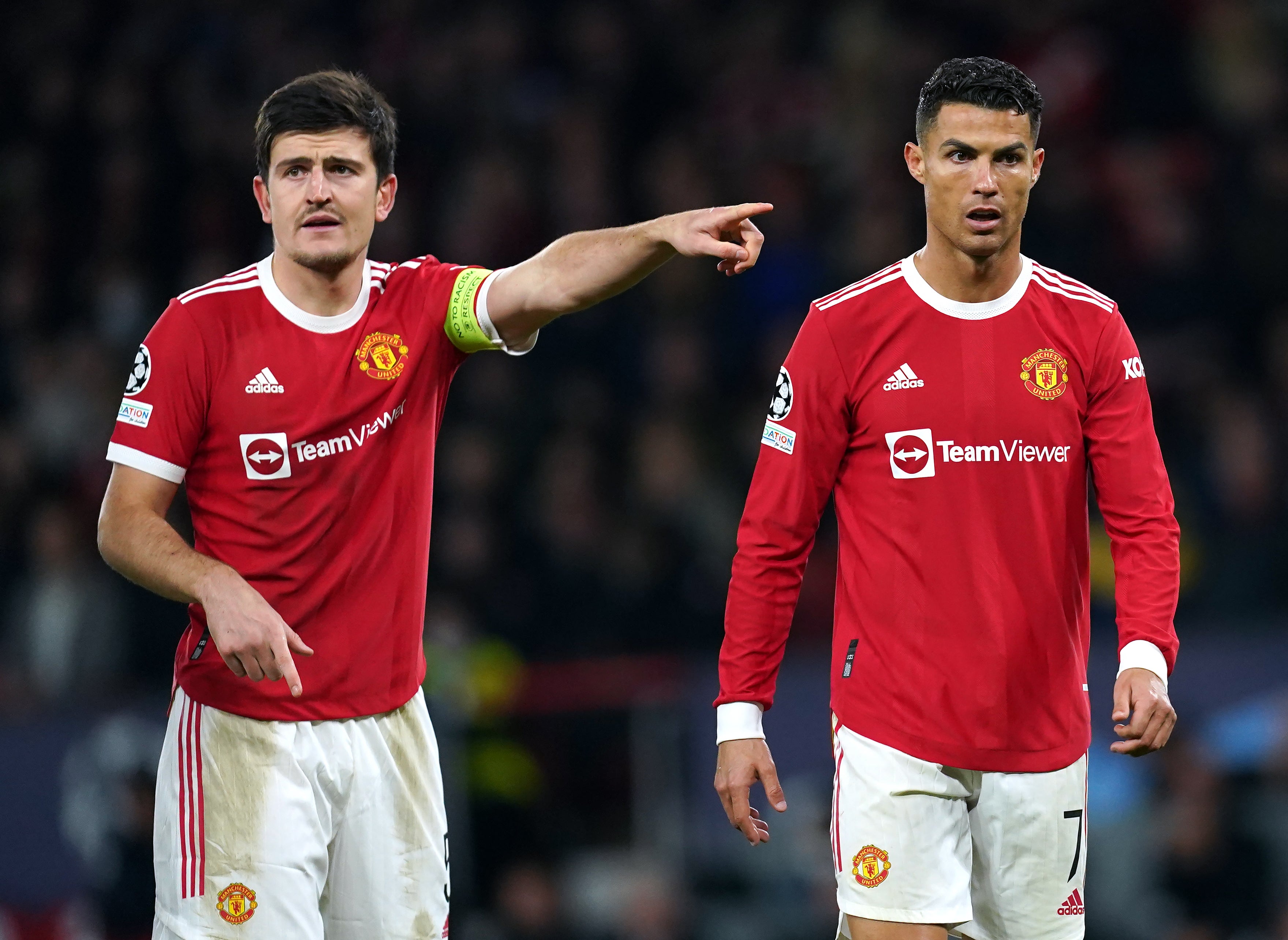 Harry Maguire’s relationship with Cristiano Ronaldo is subject of speculation (Martin Rickett/PA)