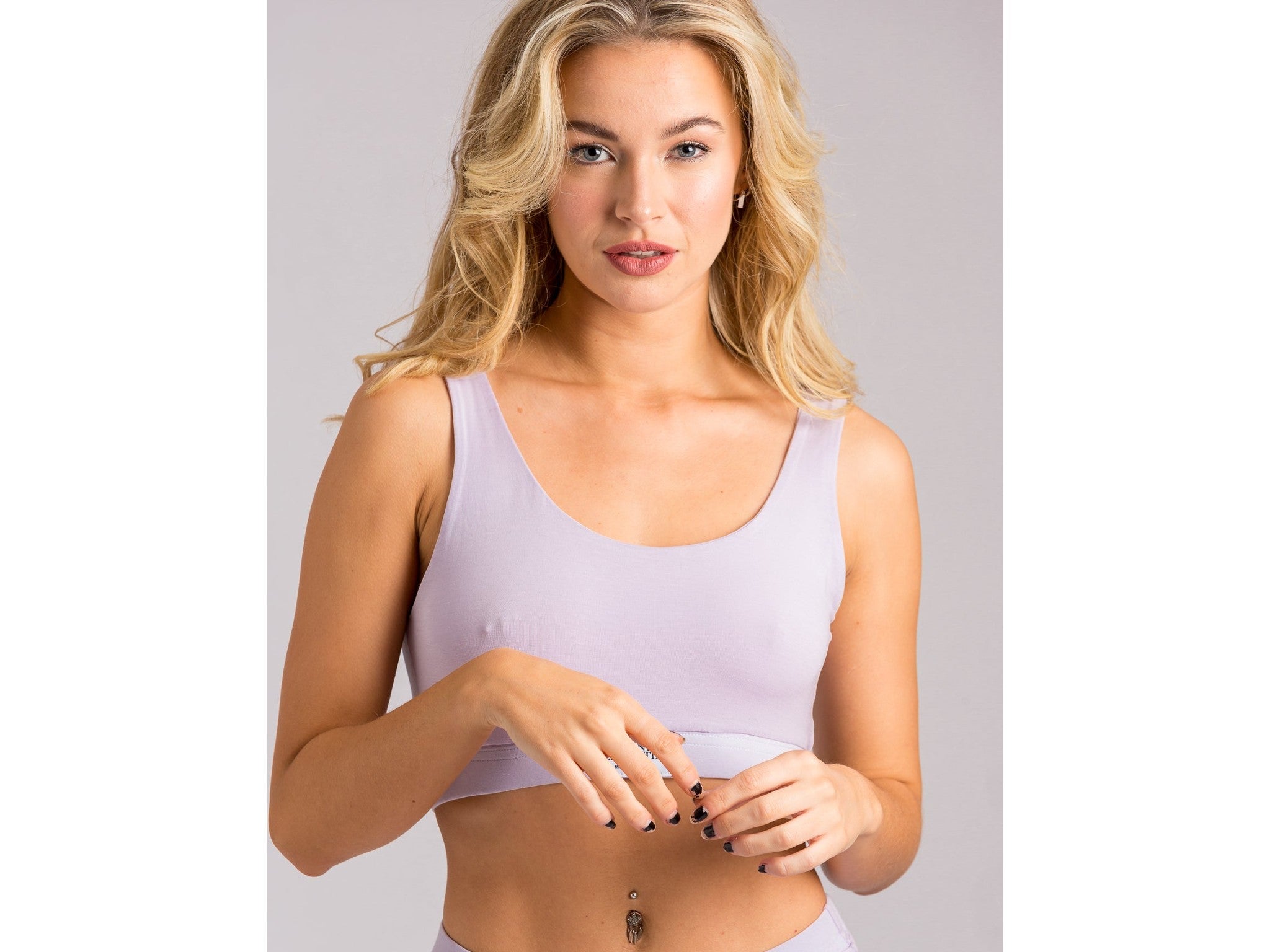 Alexander Clementine lilac seaweed bralette indybest