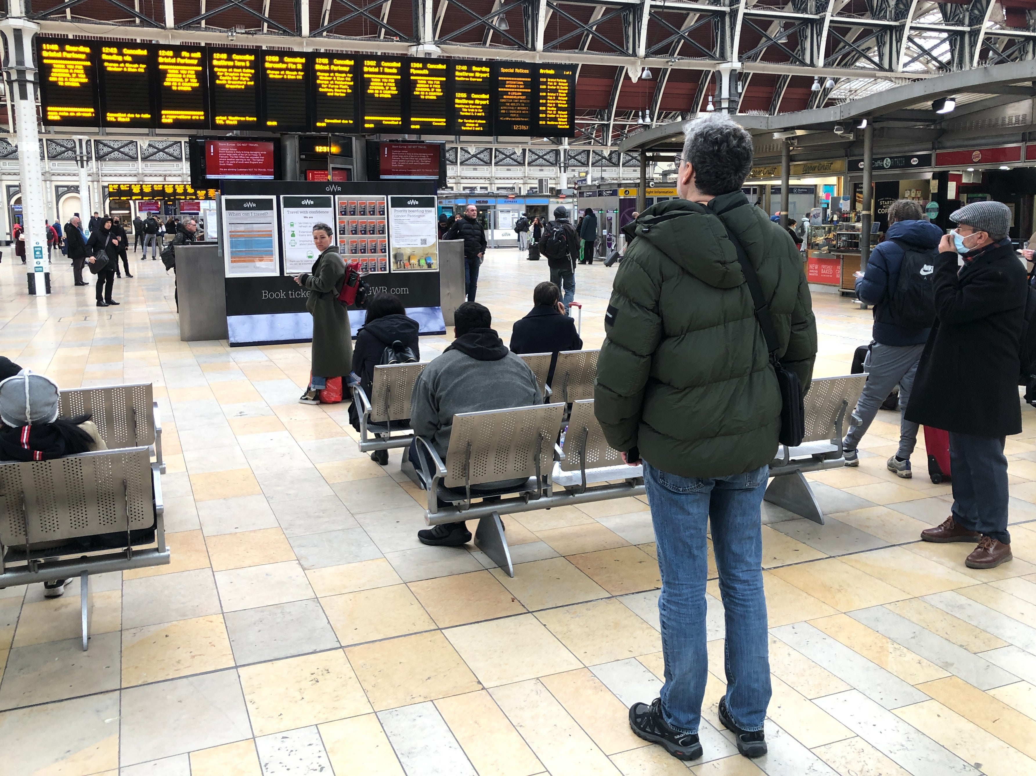 Going places? Paddington station just before the no-go warning was issued