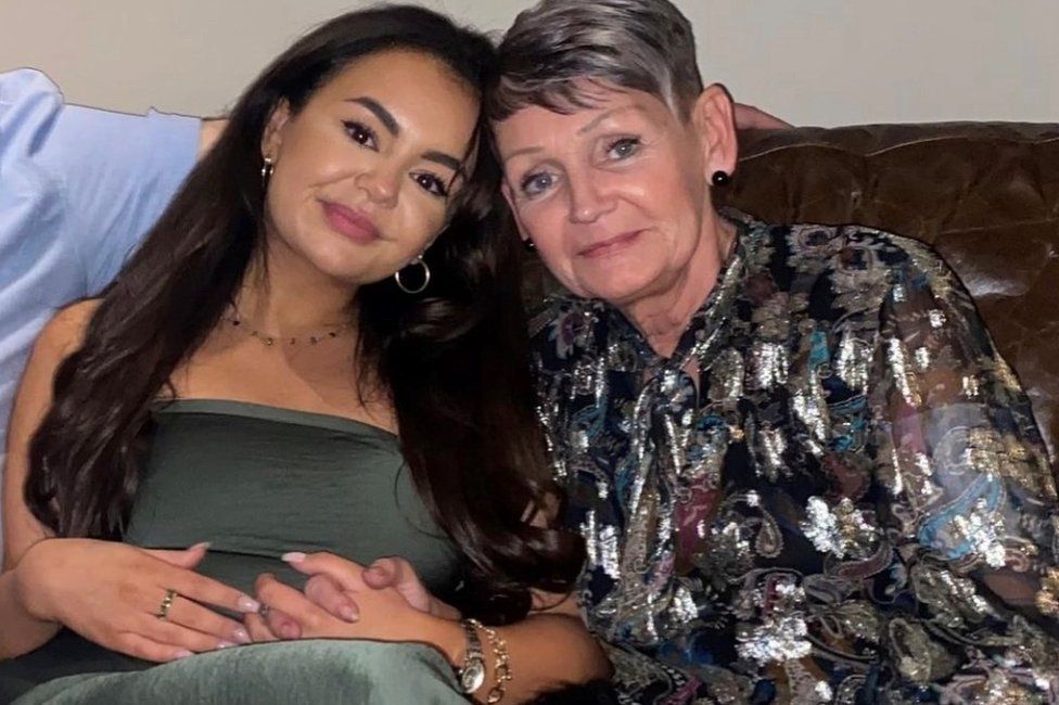 Brogan Webb with her mum Angela, who has sadly passed away