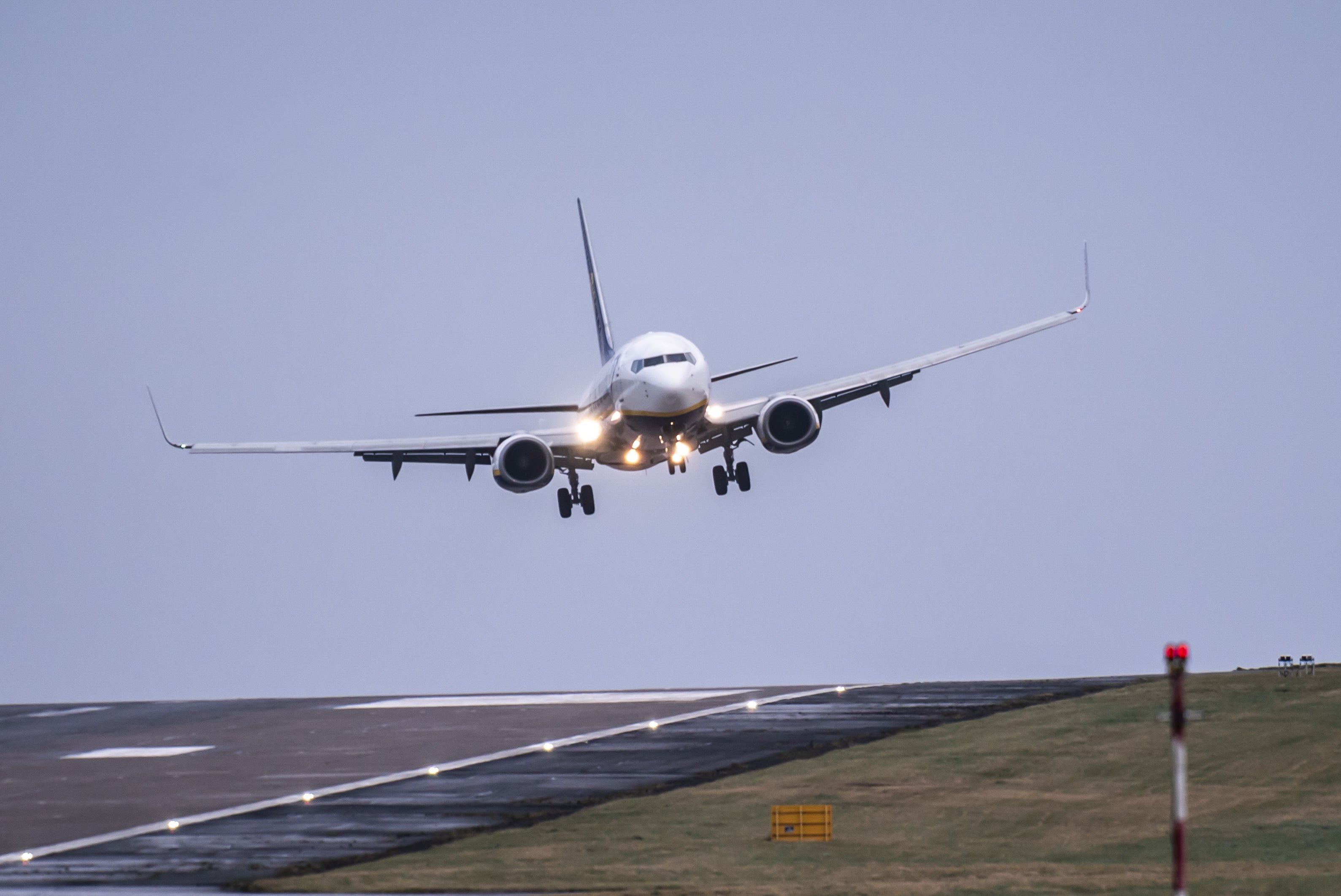 Planes have been cancelled due to high winds speeds (Danny Lawson/PA)